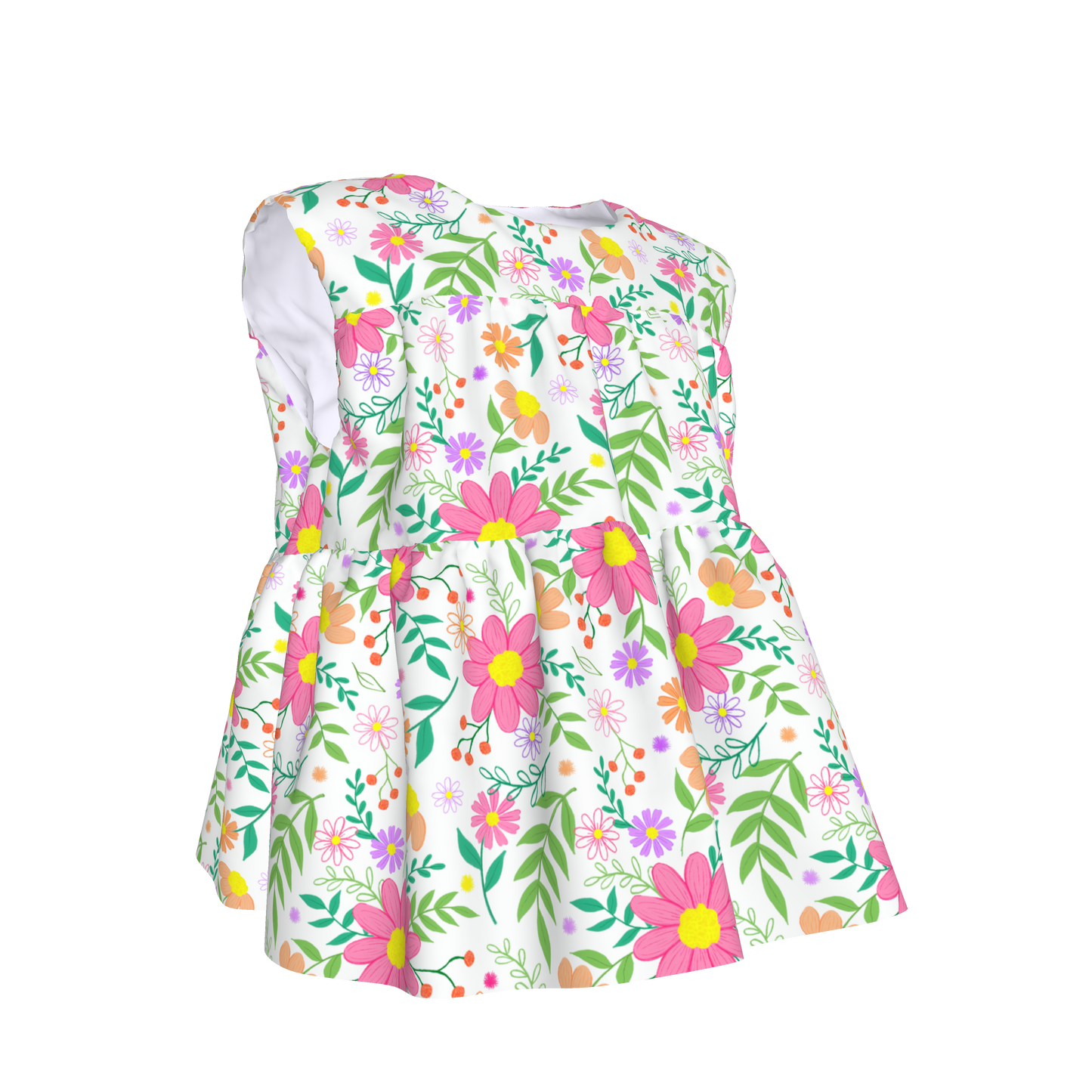 Bright Floral Ruffled Top