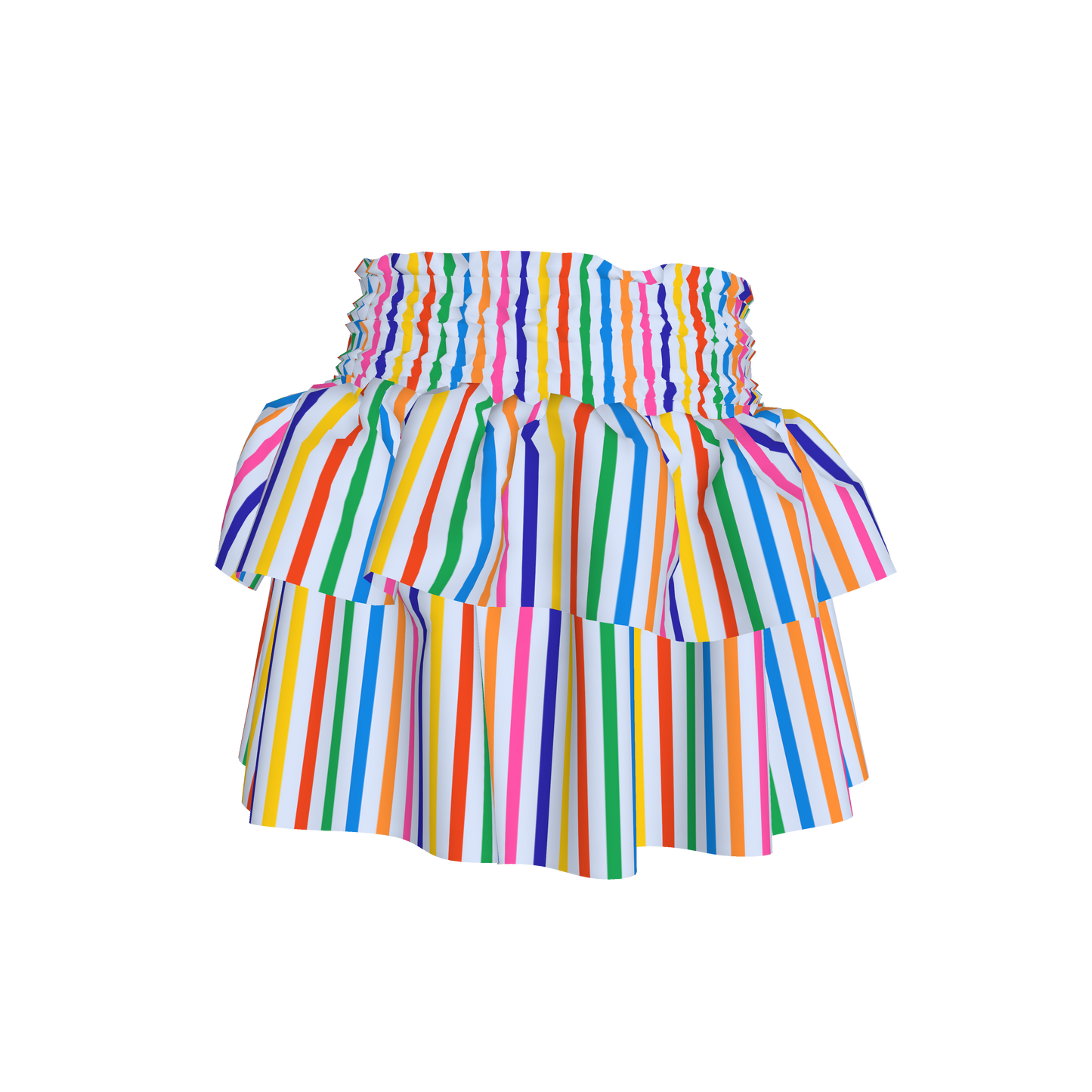 Happy Stripes Ruffled Skirt