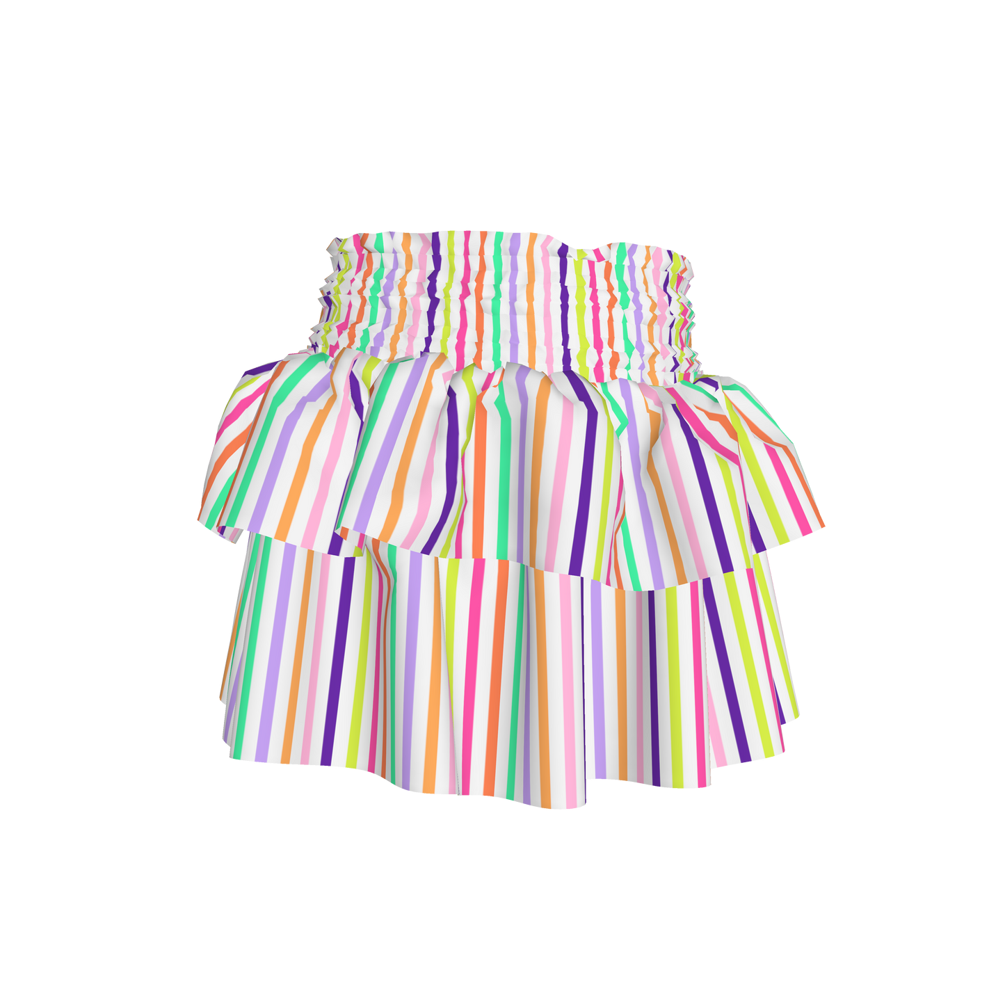 Cute Lines Ruffled Skirt