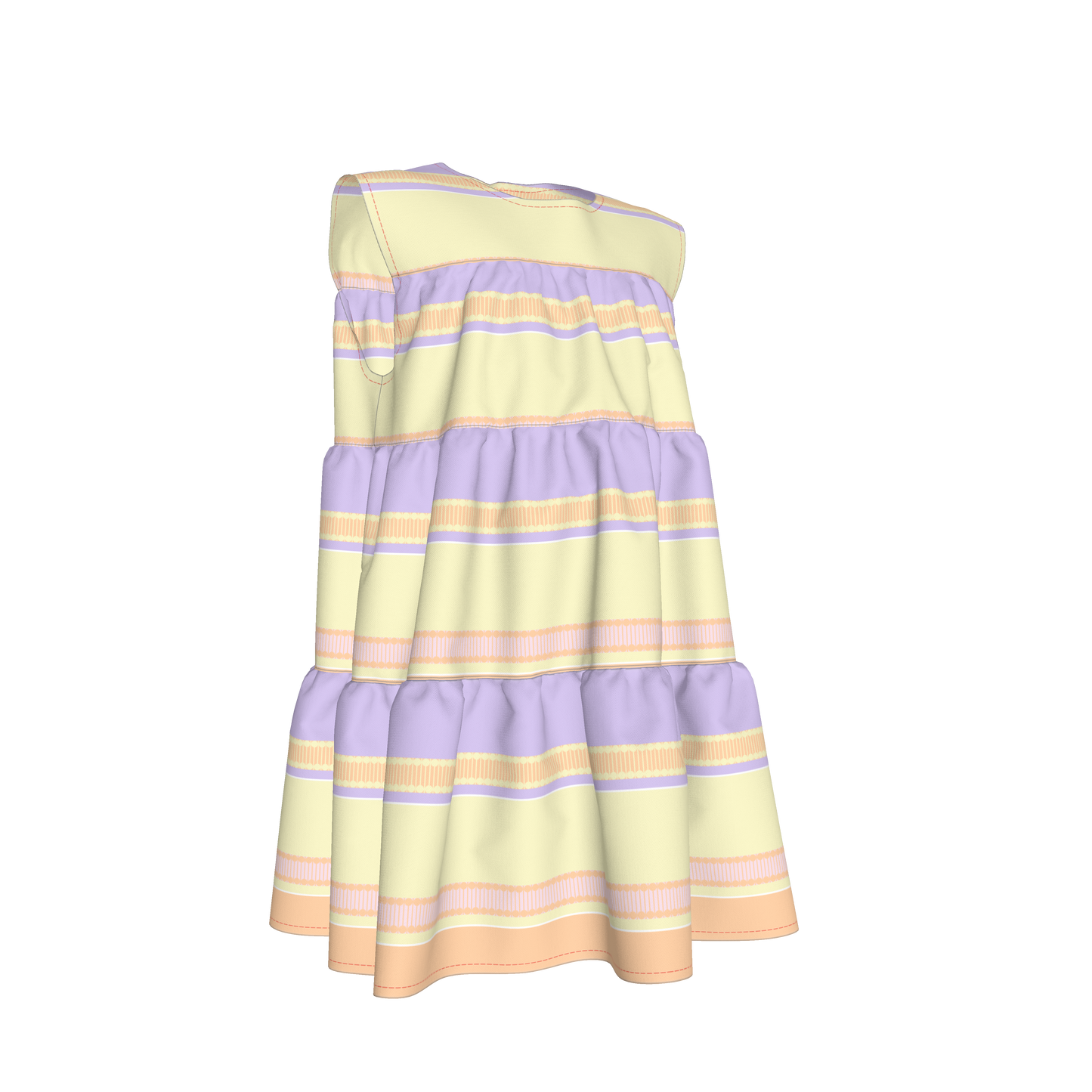 Kid's Ruffle Dress in Paquin Pastel