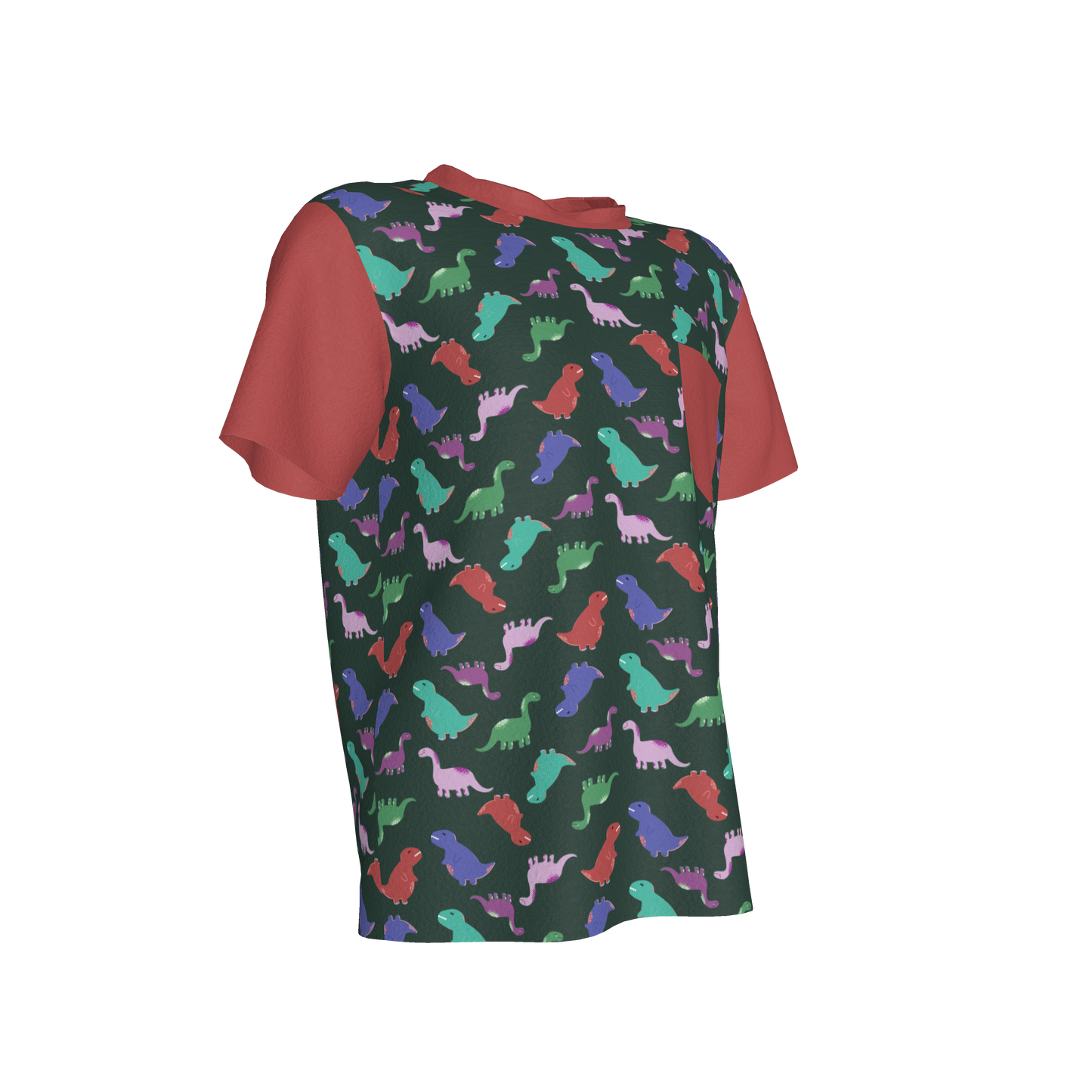 Red Dino Party Pocket T-Shirt