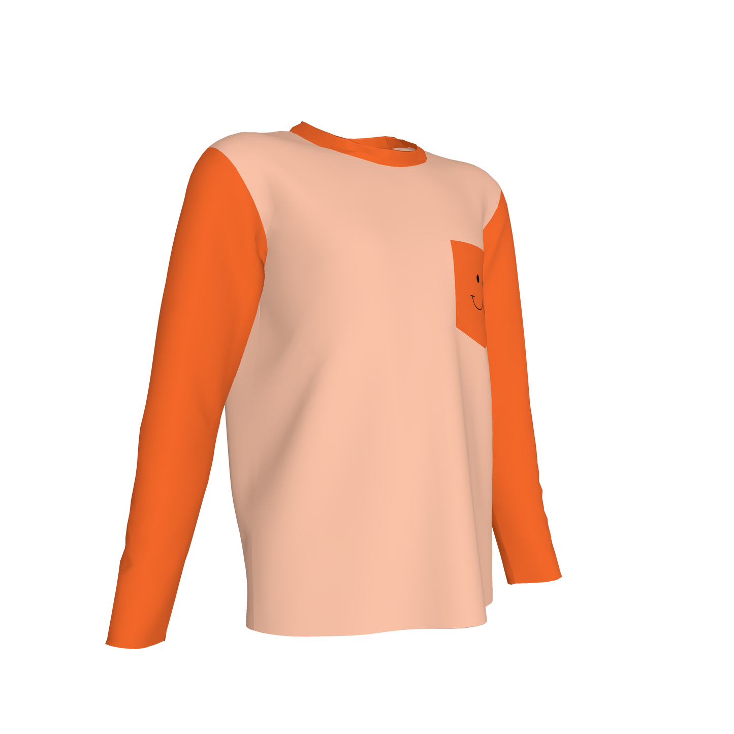 Cat Smile Long Sleeve Pocket T-Shirt