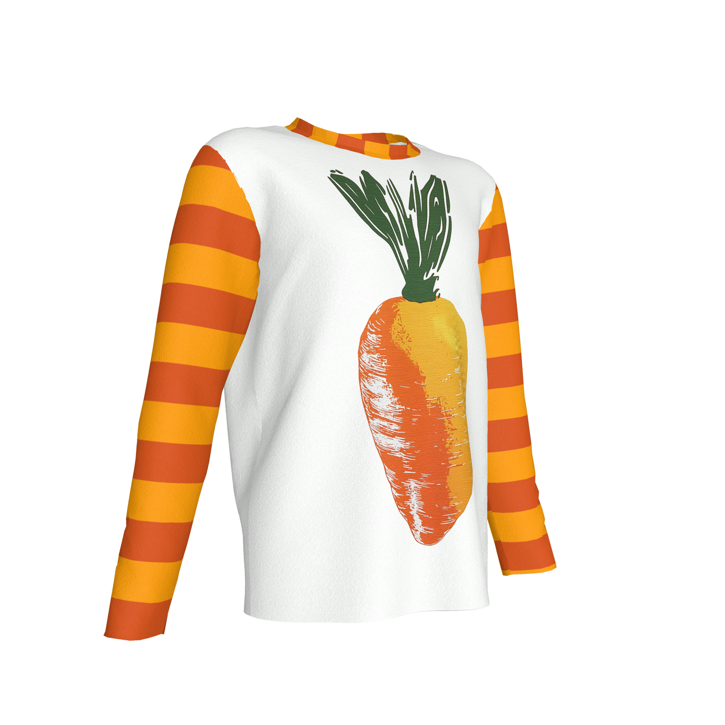 Carrot Patch Stripe Sleeve Tee