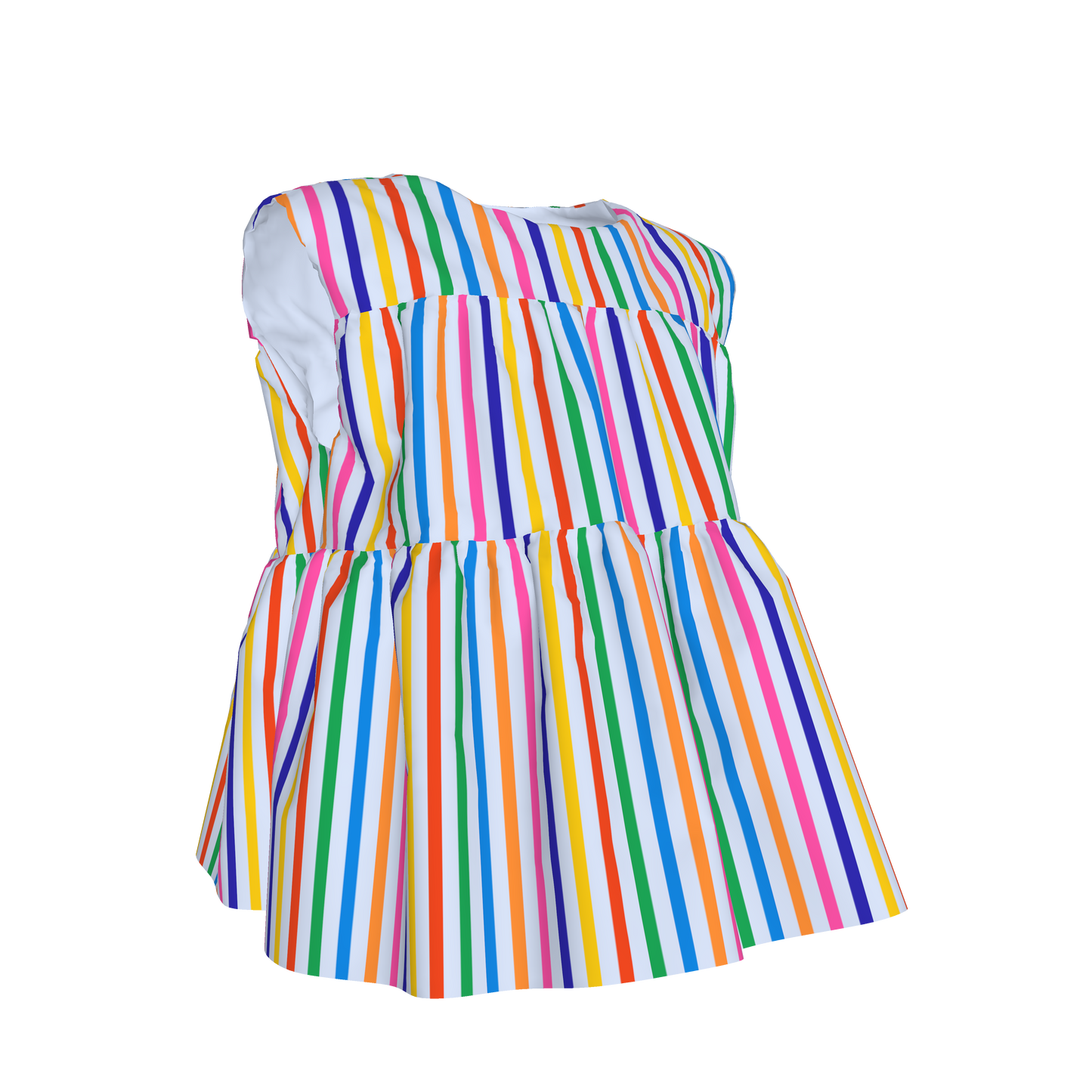 Happy Stripes Ruffled Top