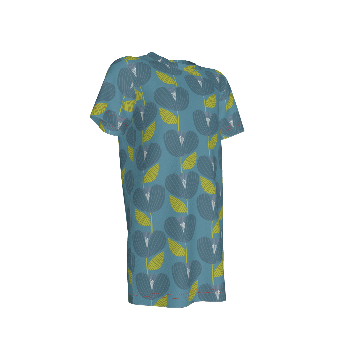 Blue Poppy T-Shirt Dress