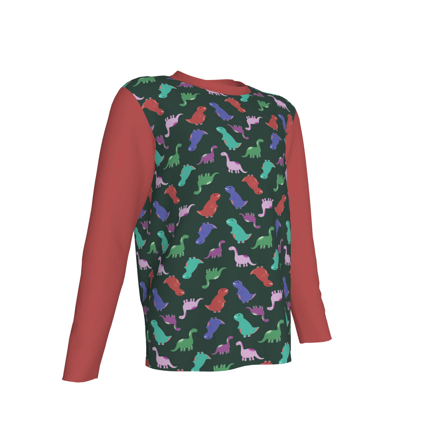 Red Dino Party Long Sleeve T-Shirt