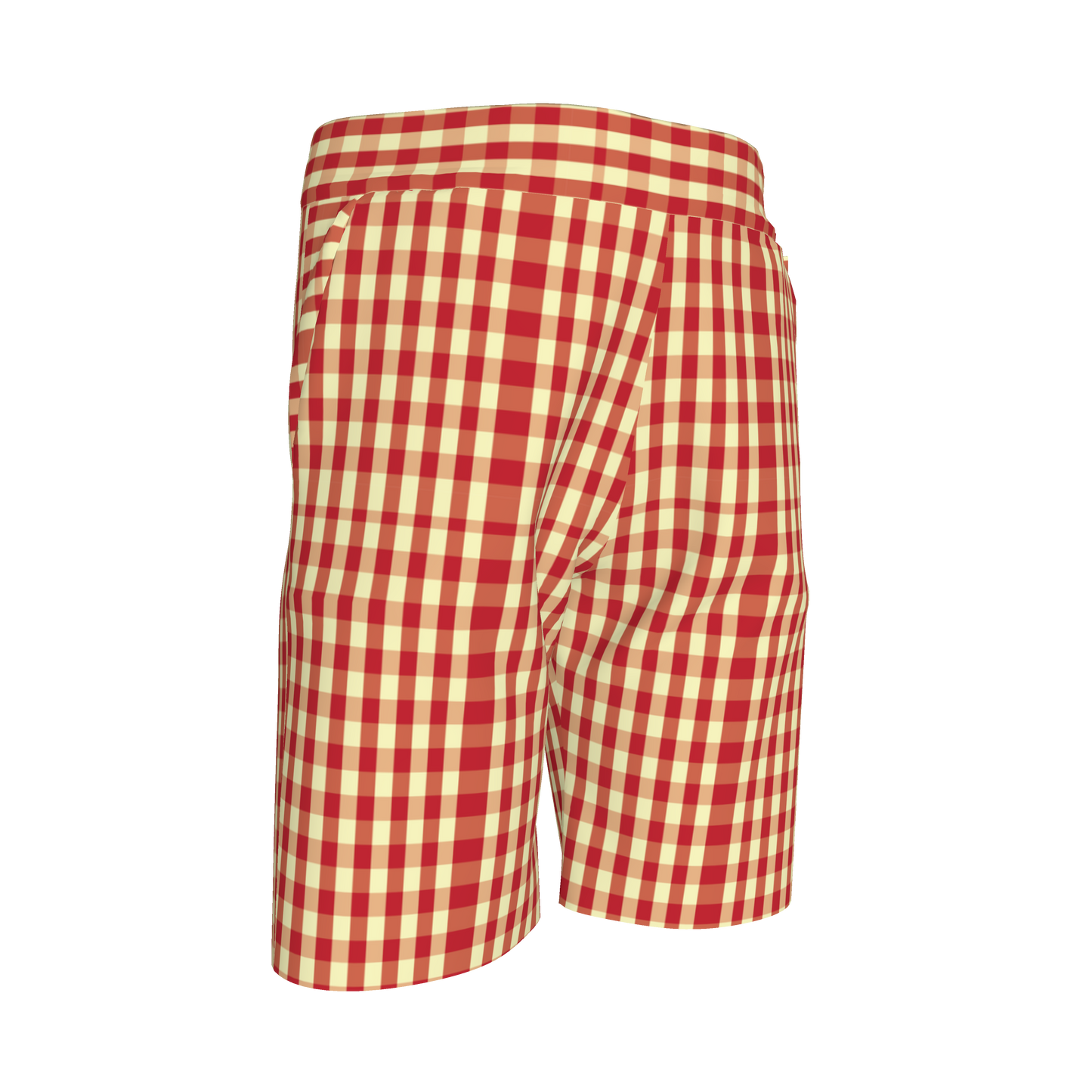 Red & Yellow Gingham Shorts