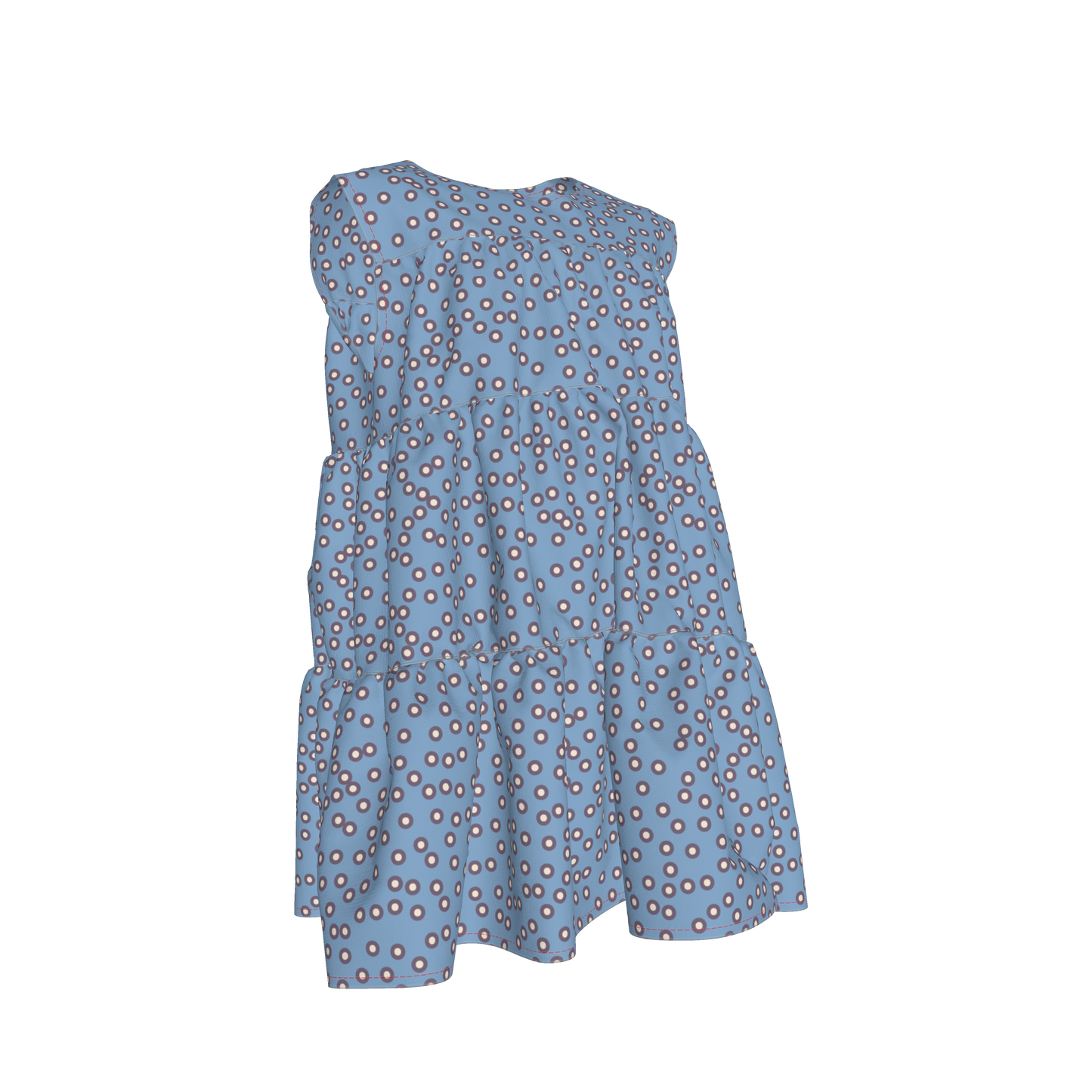 Periwinkle Ruffle Dress with Lining