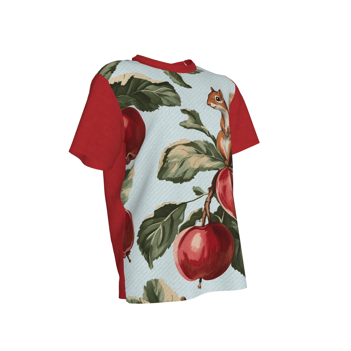 Apple Tree & Squirrel Tee in Red