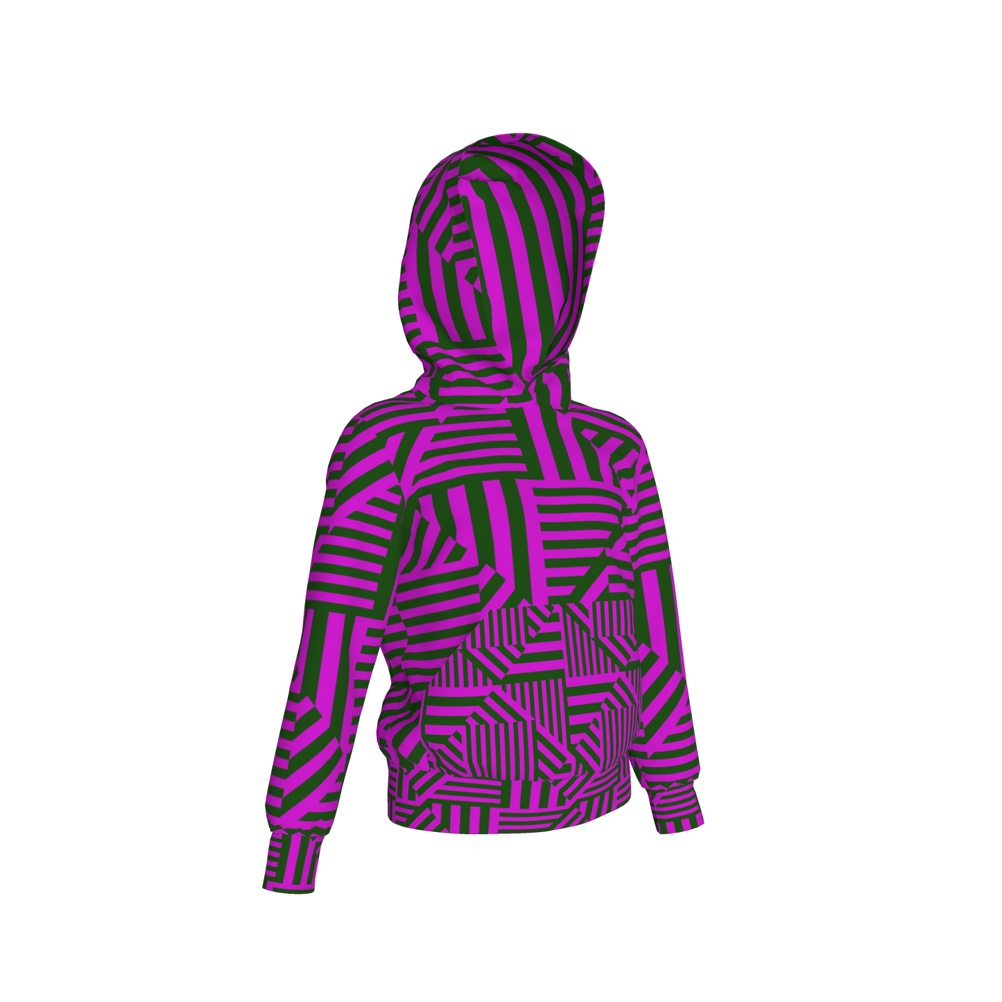 Purple & Green Stripes Pullover hoodie