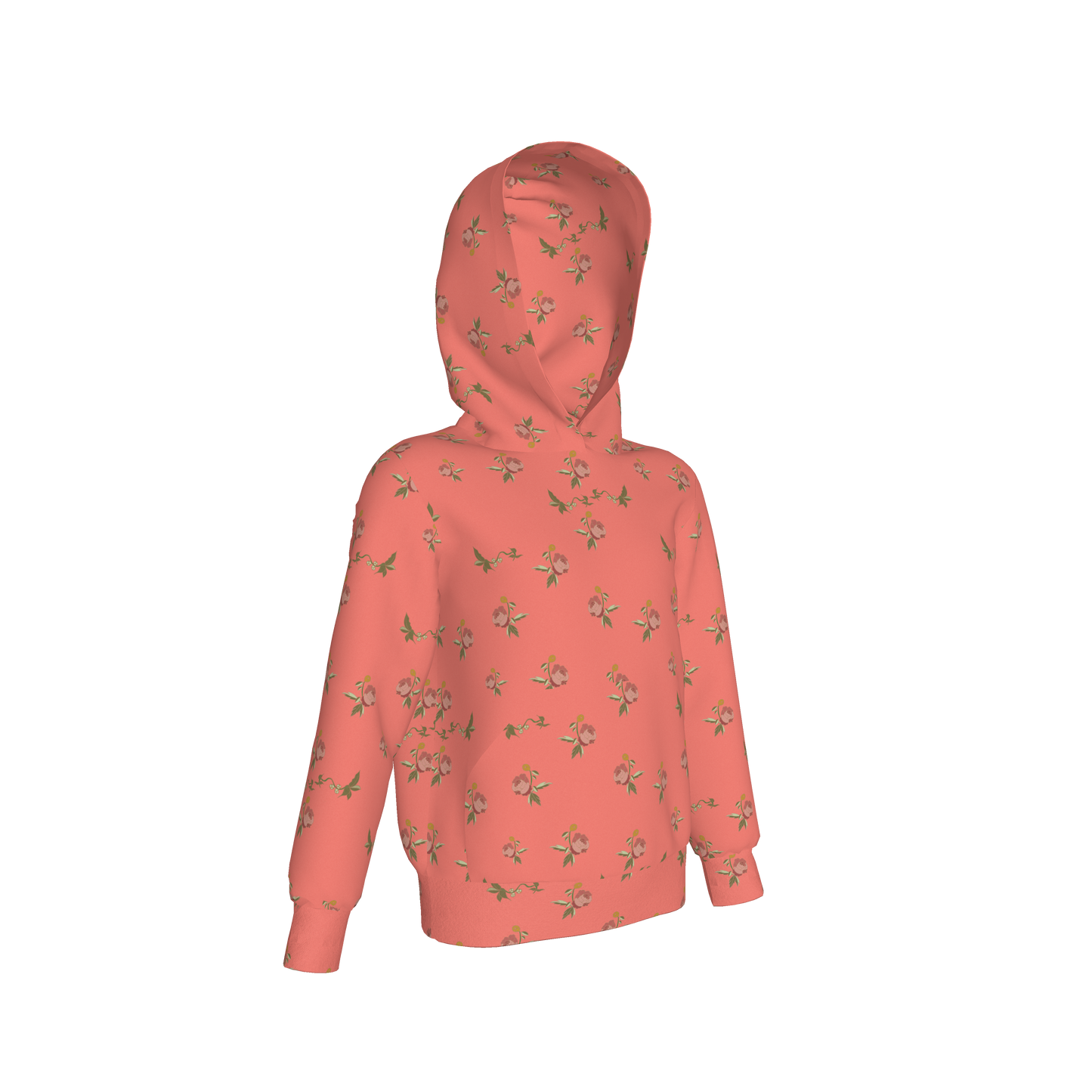Kid's Pullover Hoodie in Belle Bloom Pink in Fleece Back Stretch Organic Terry