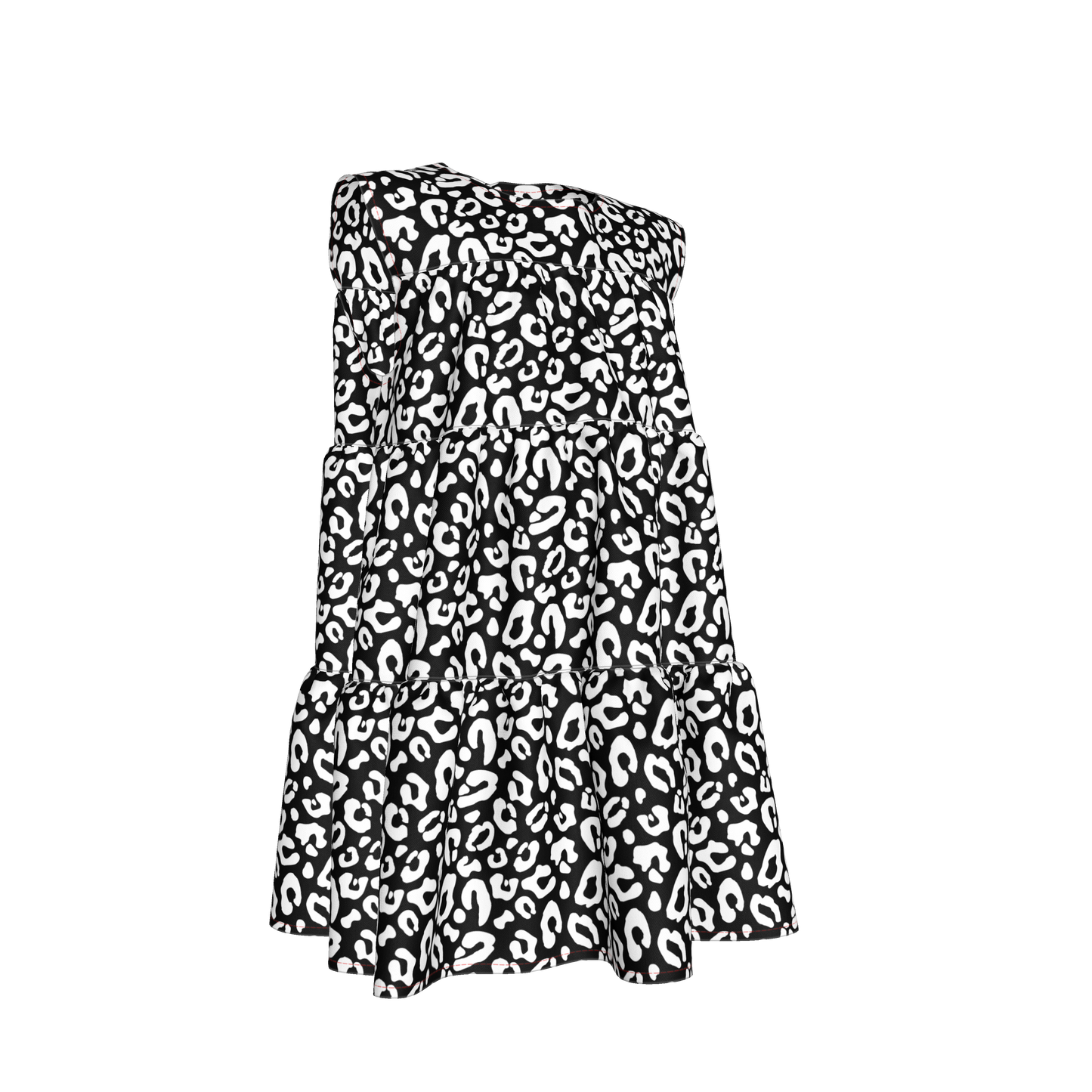 Kid's Ruffle Dress in Black Kitty Cat Dreamer