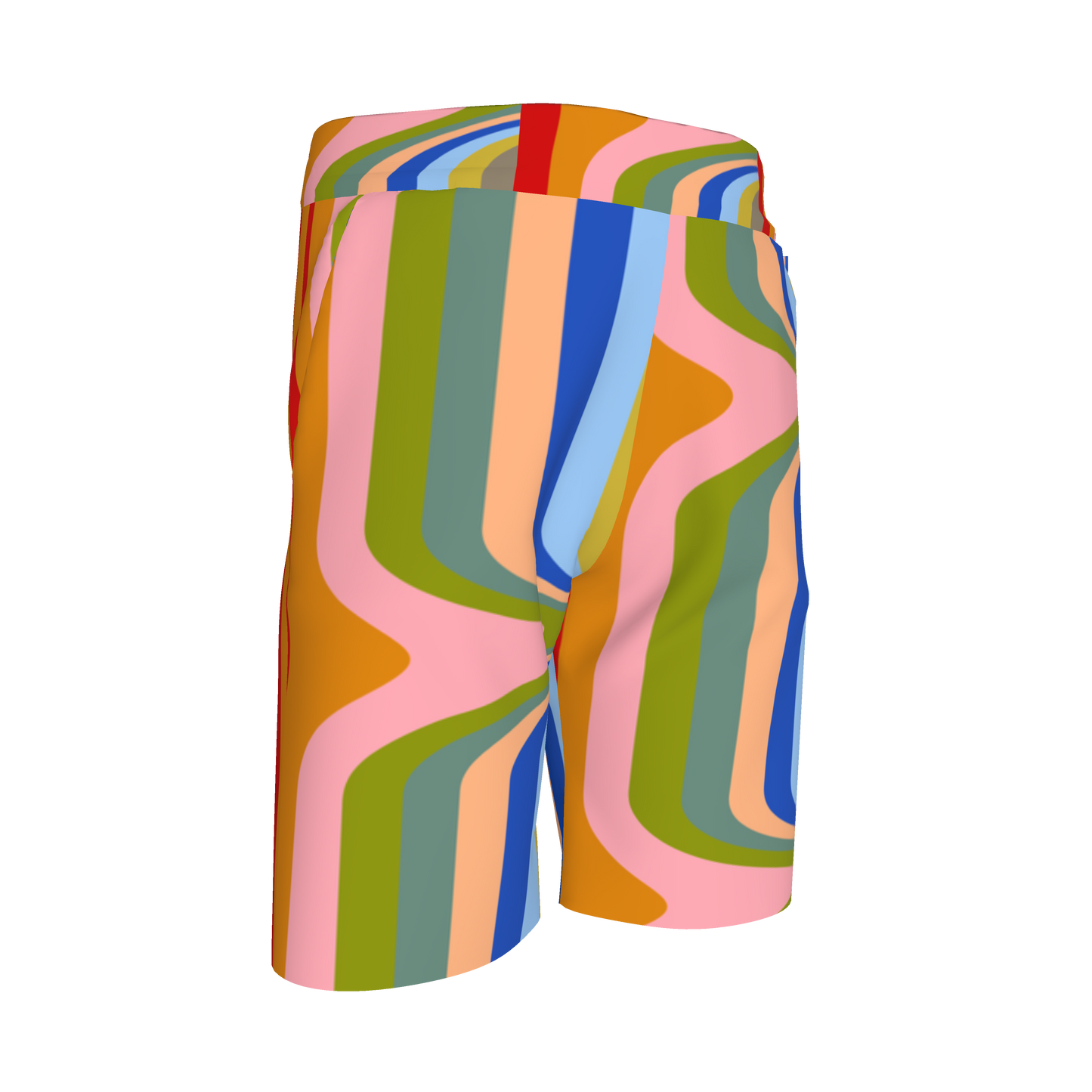 Kid's Knit Shorts in Fun Retro in Organic Cotton Pique