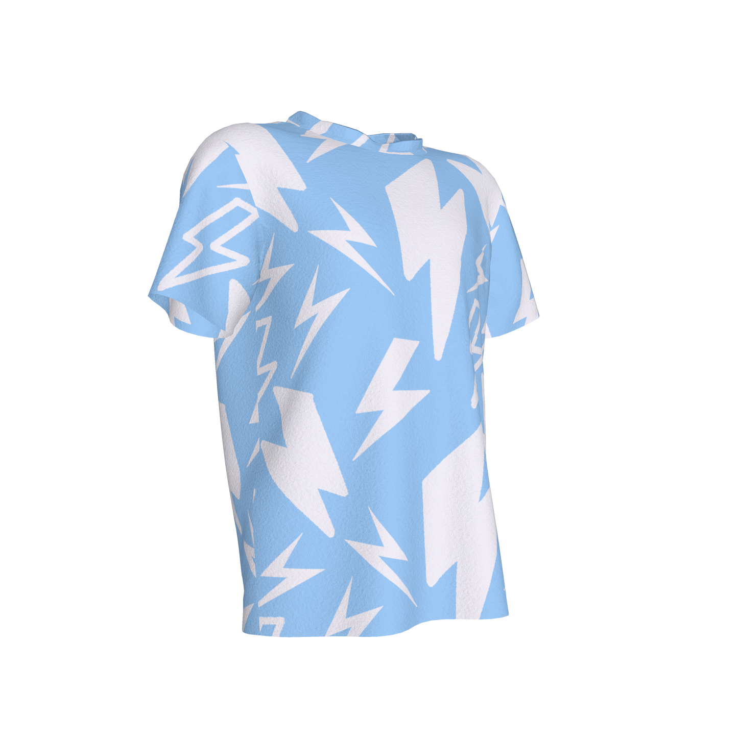 Kid's Pocket T-Shirt in Light Blue Super Thunder in Cotton Spandex Lightweight Jersey