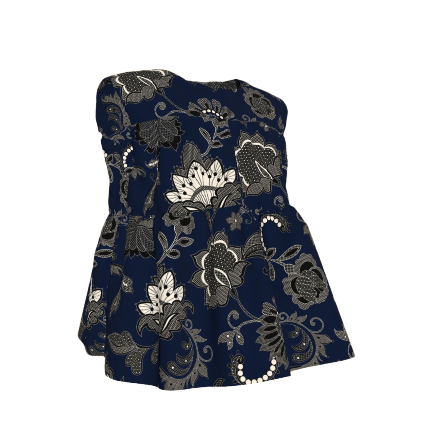 Kid's Sleeveless Ruffle Top in Legacy Lace