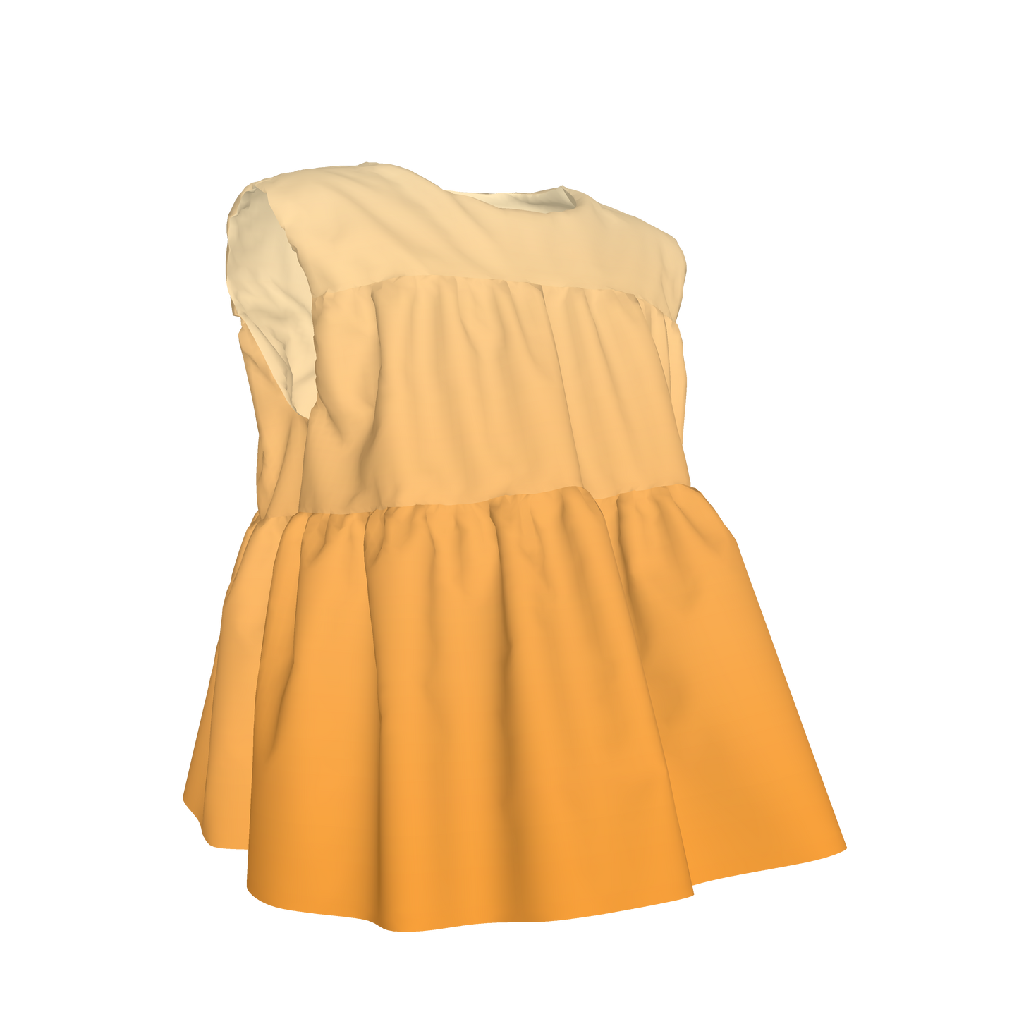 Orange Ombre Ruffle Top