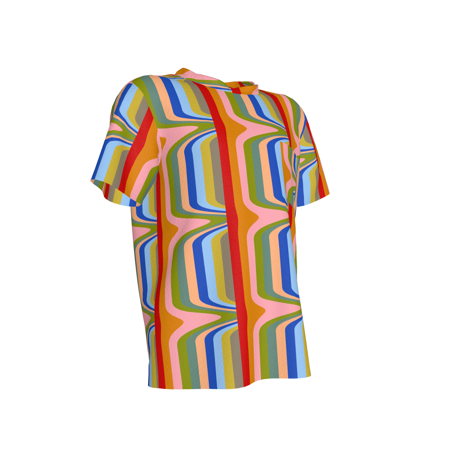 Kid's Pocket T-Shirt in Fun Retro in Cotton Spandex Lightweight Jersey