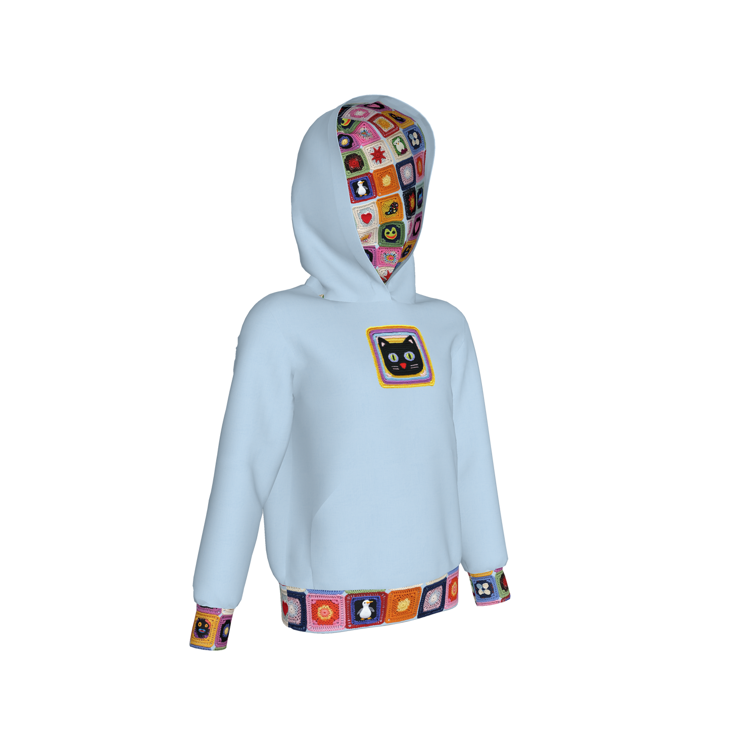 Cat Crochet Detail Hoodie
