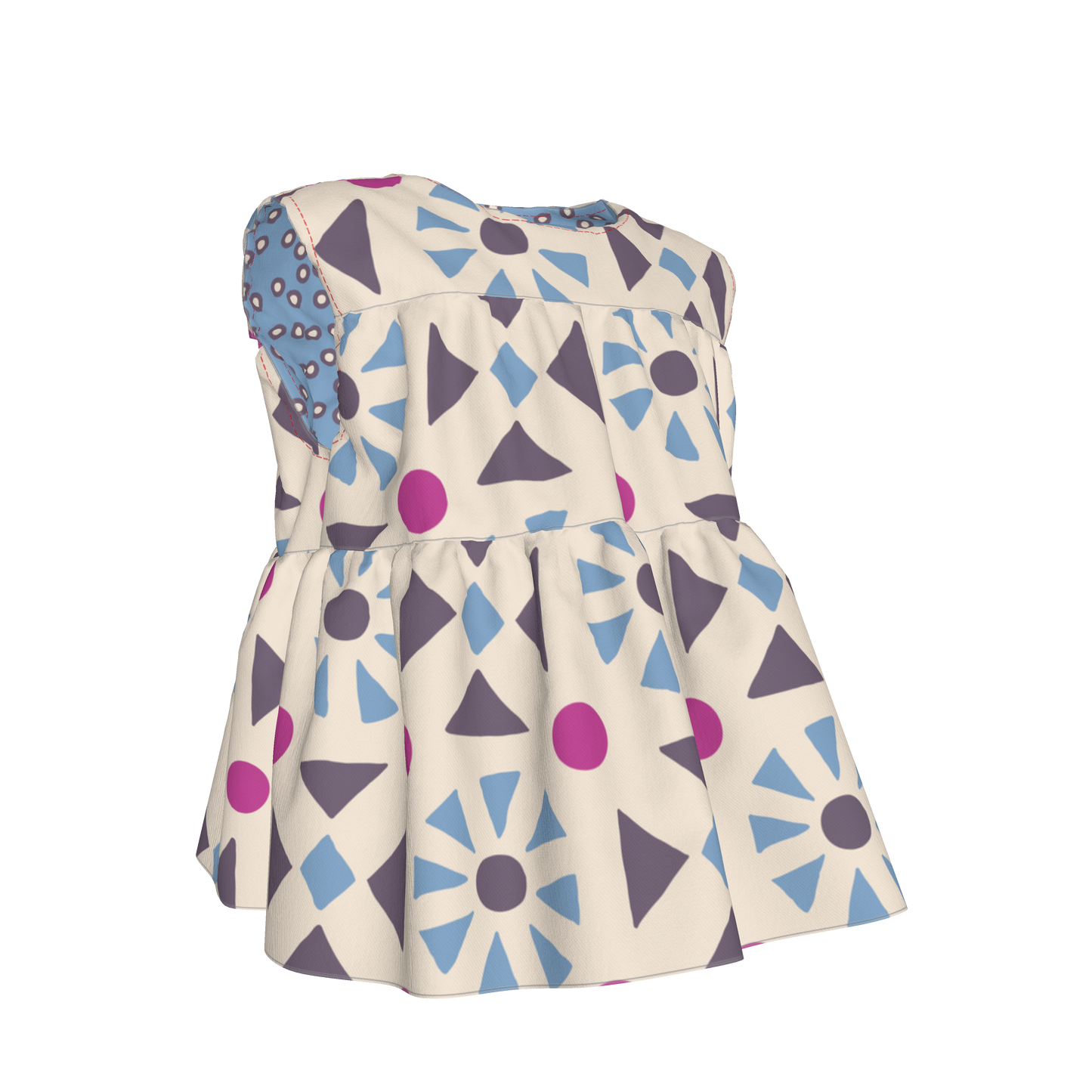 Periwinkle Sleeveless Ruffle Top