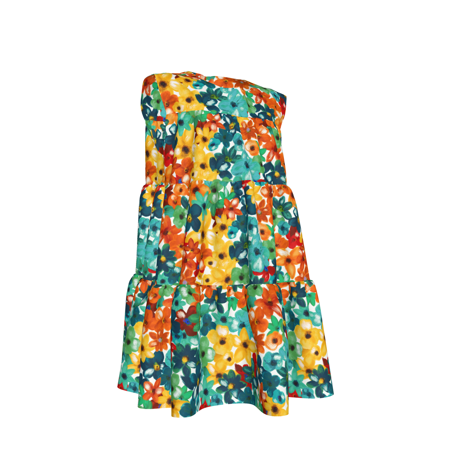 Kid's Ruffle Dress With Lining in Fleur de Esti