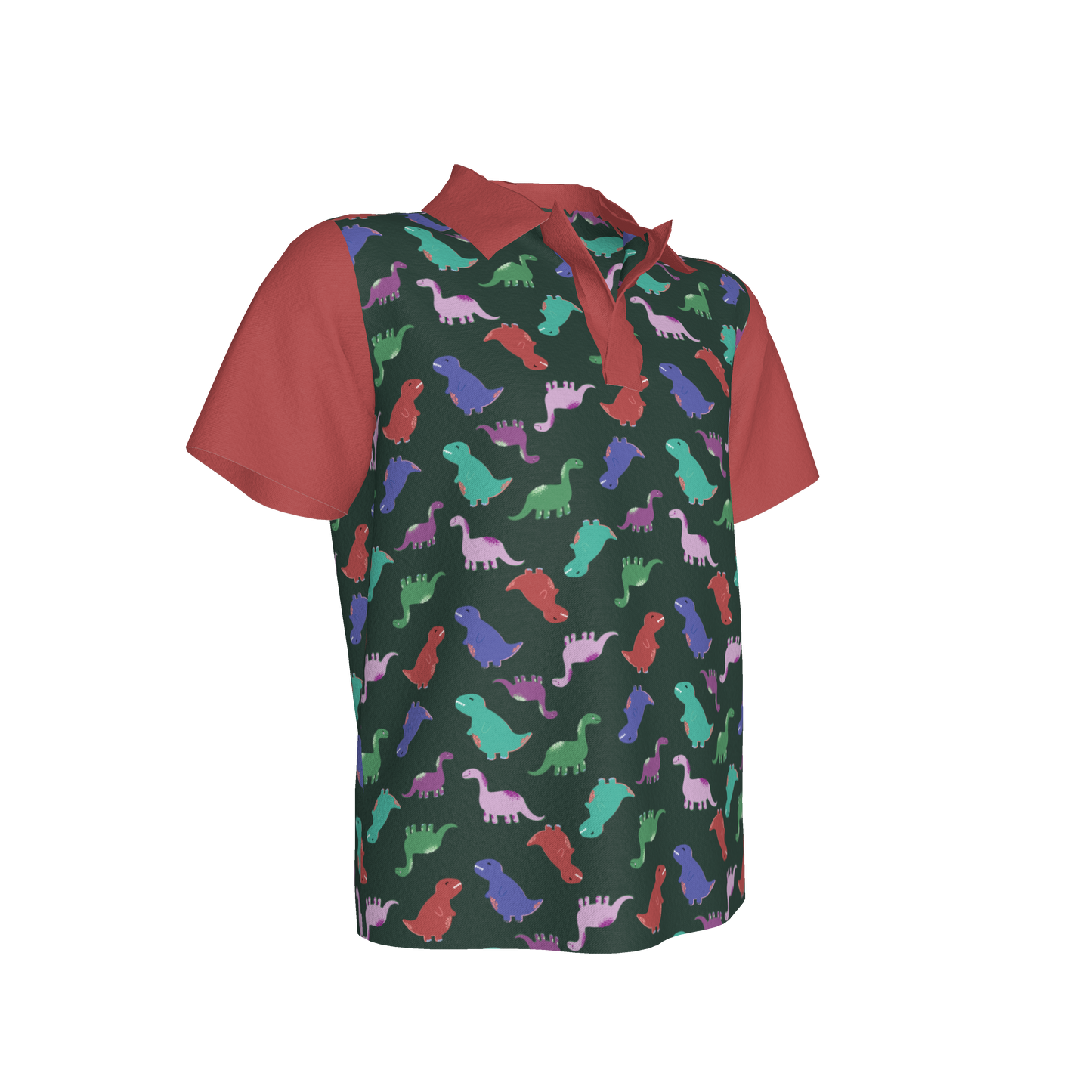 Red Dino Party Polo