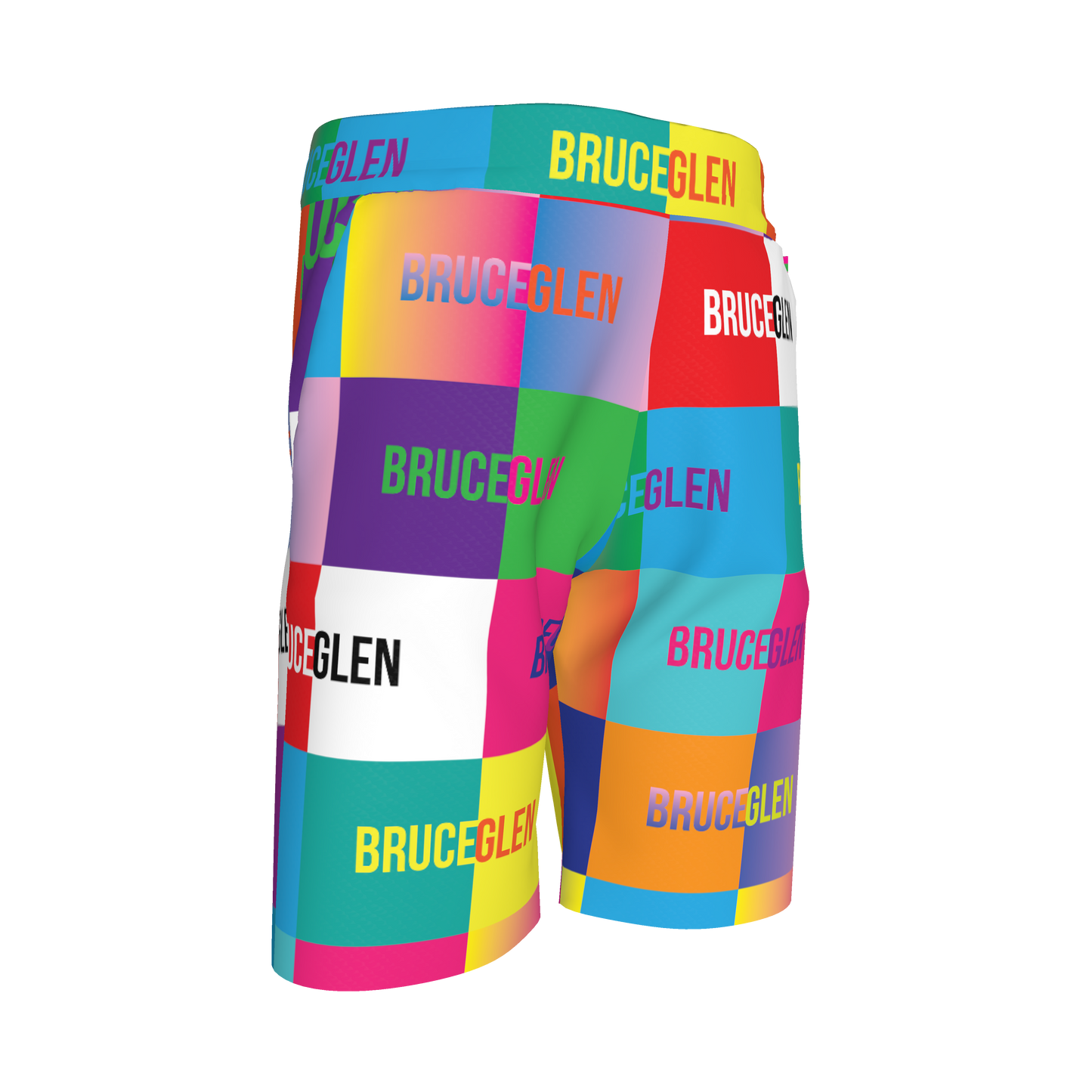 BruceGlen Logo Blocks French Terry Shorts
