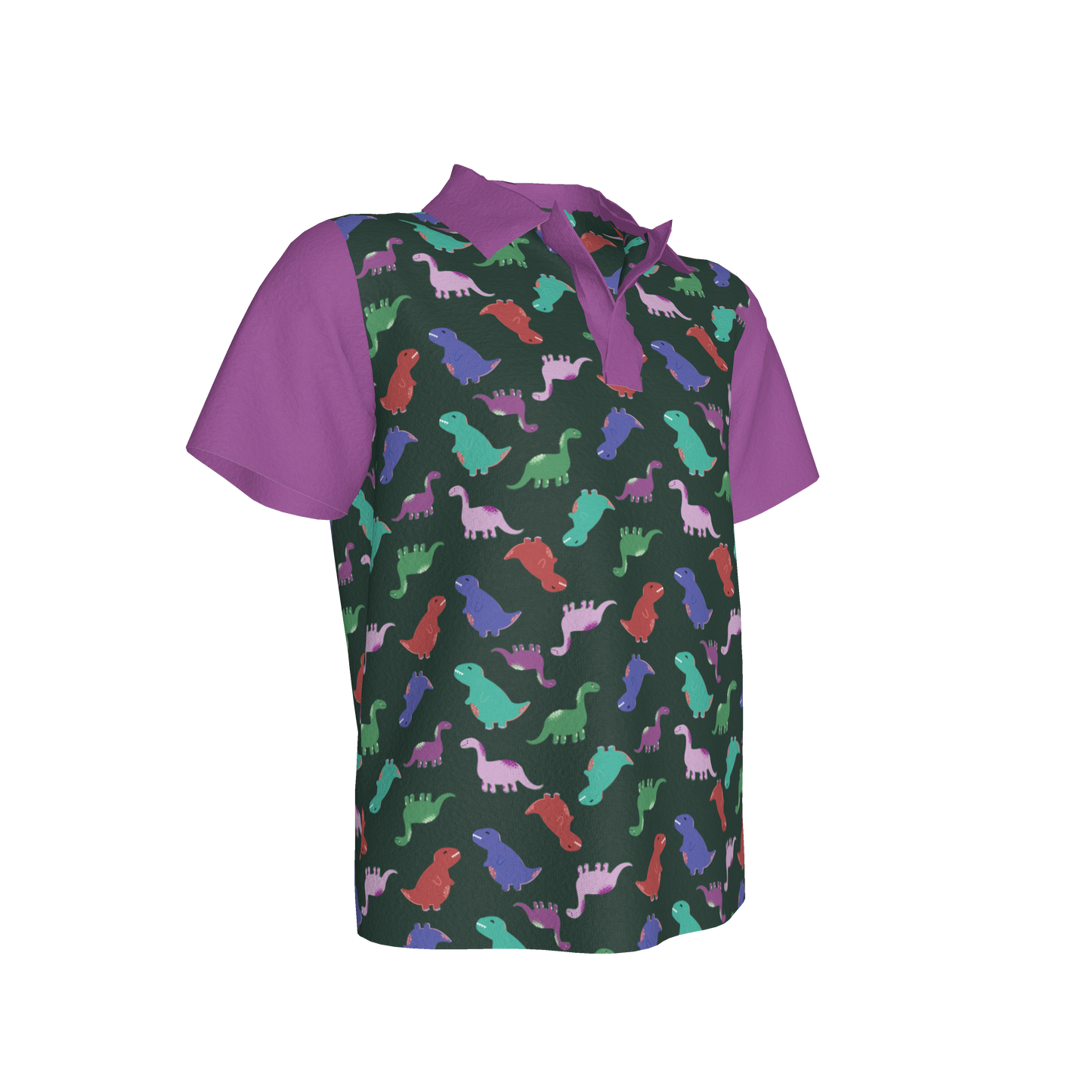 Purple Dino Party Polo