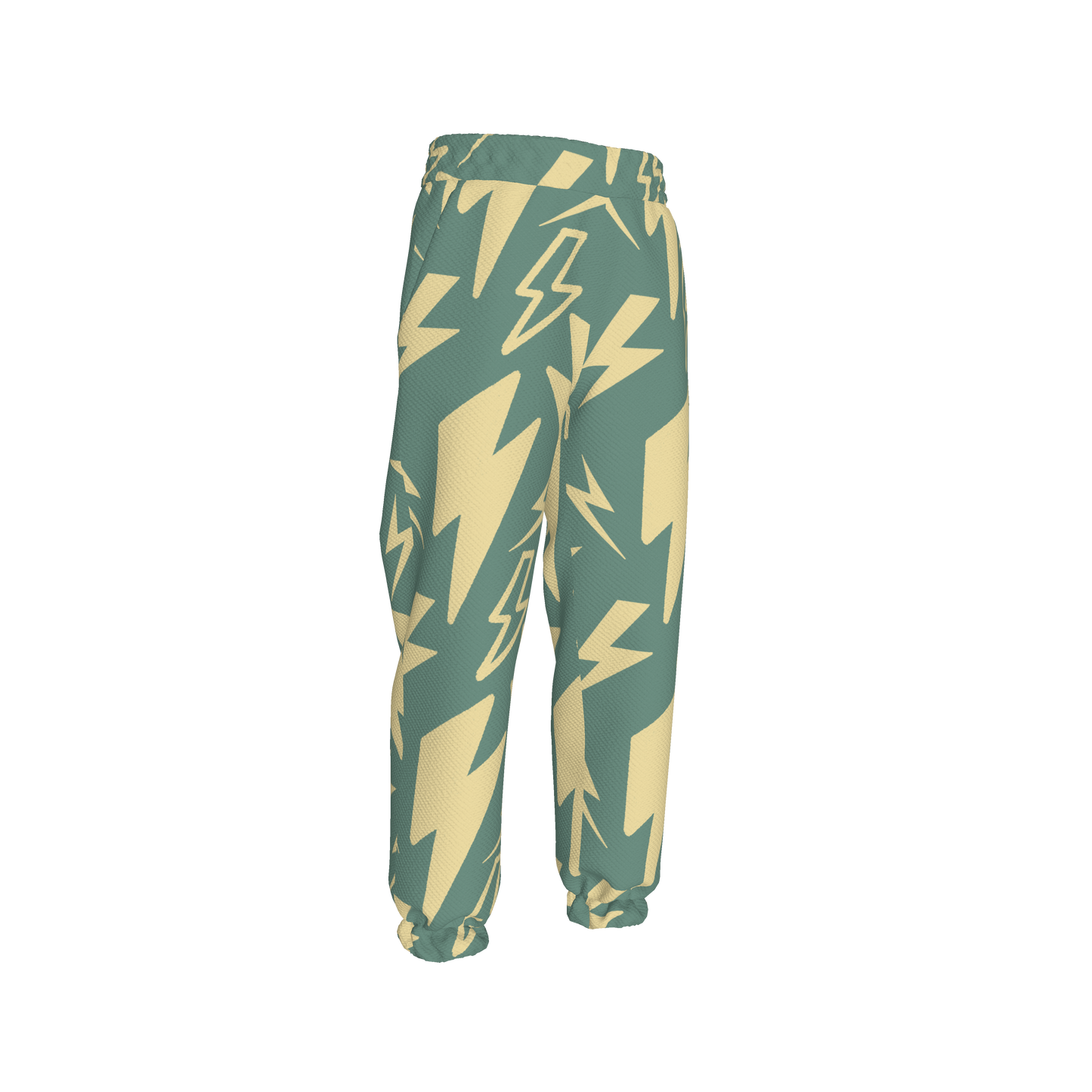 Kid's Sweatpants in Acqua Super Thunder in Organic Cotton Spandex French Terry