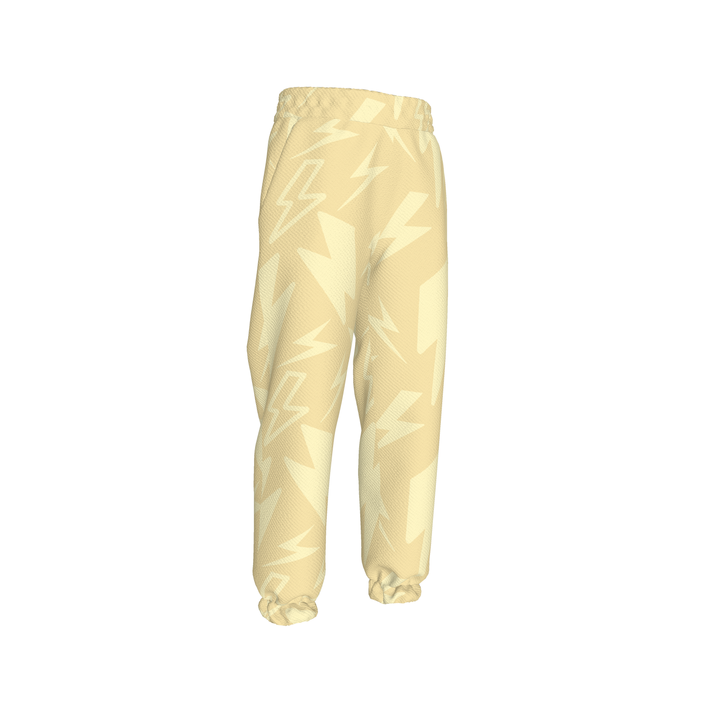 Kid's Sweatpants in Light Beige Super Thunder in Organic Cotton Spandex French Terry