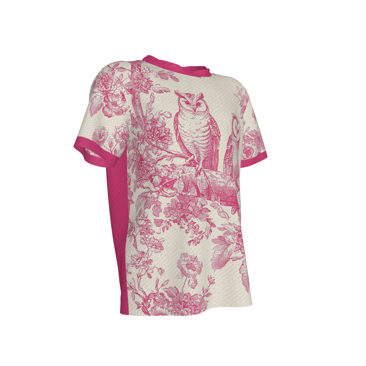 Vintage Owls Tee in Sweet Pink
