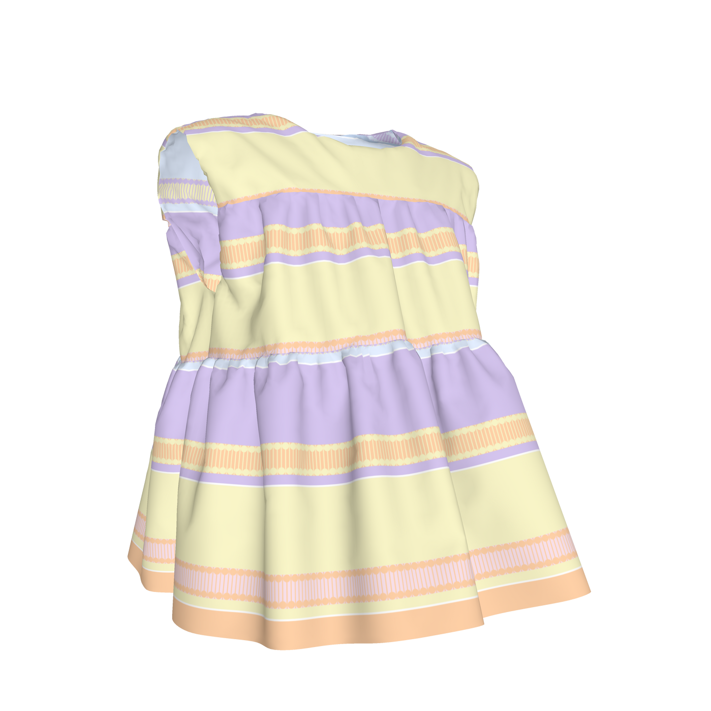Kid's Sleeveless Ruffle Top in Paquin Pastel