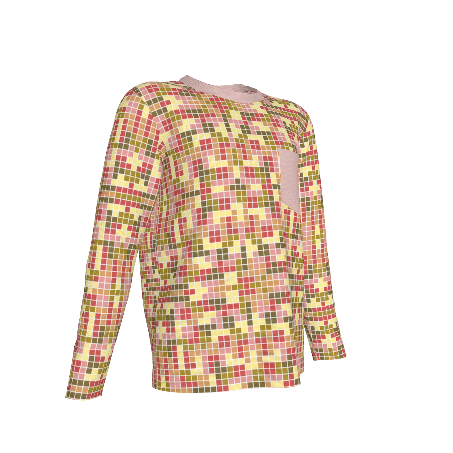 Pixels Long Sleeve Pocket T-shirt