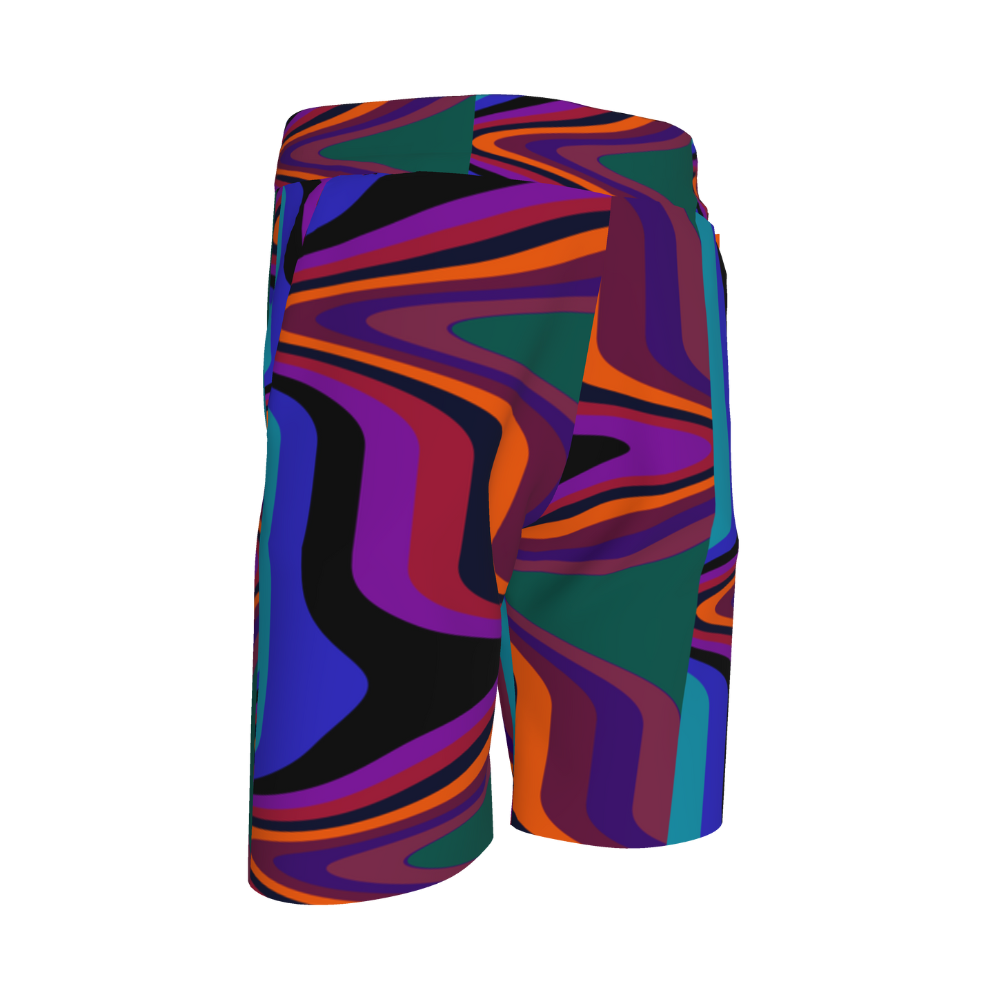 Kid's Knit Shorts in Fun Retro Purple in Organic Cotton Pique