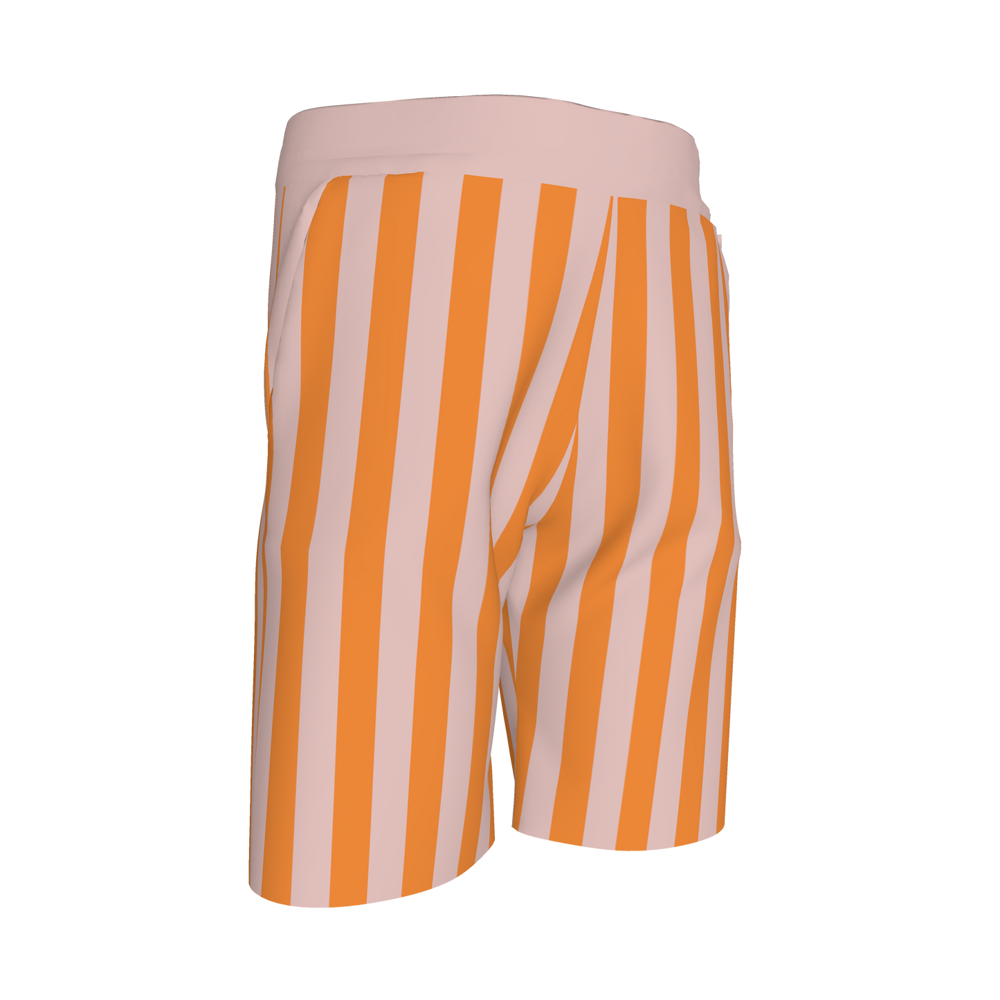 Pink & Orange Stripes Shorts