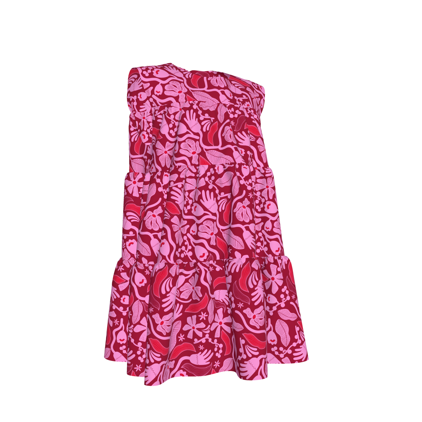 Magenta Flower Dress