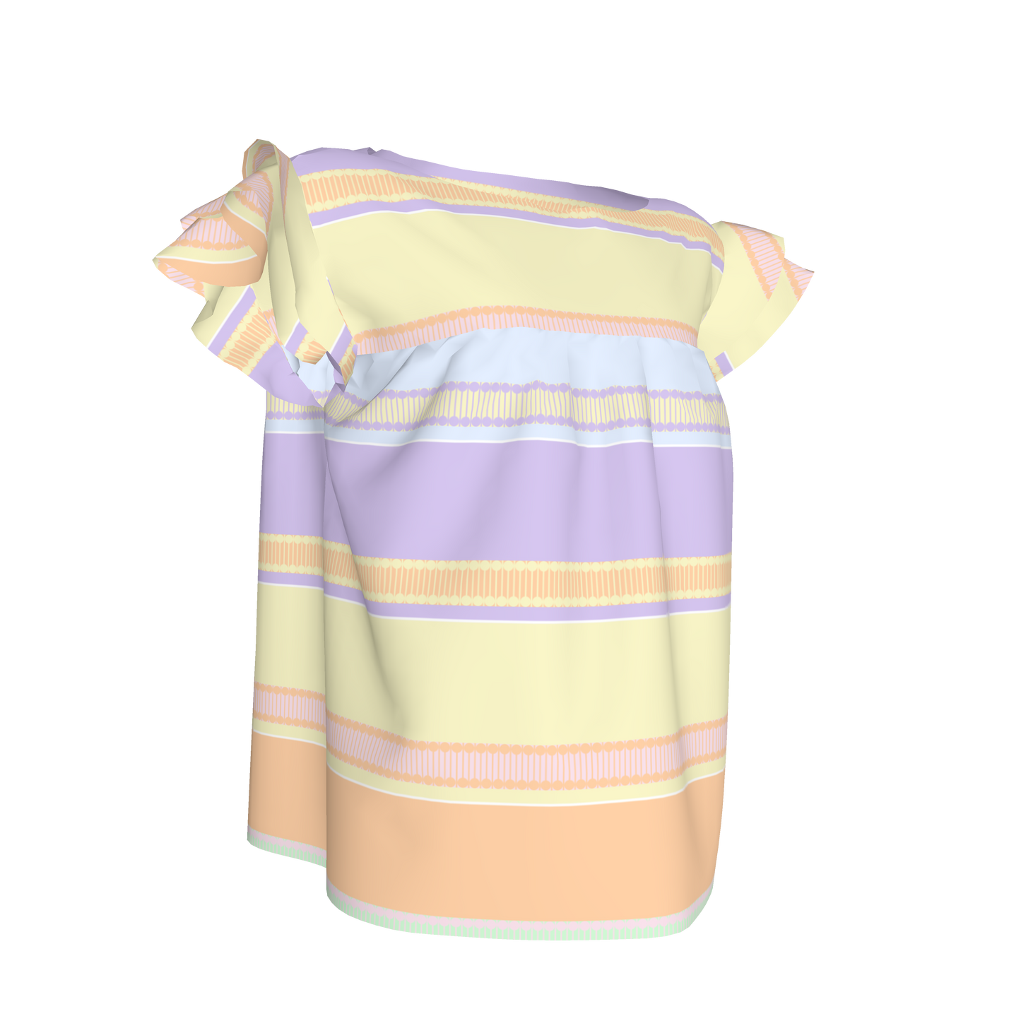 Kid's Ruffled Sleeve Top in Paquin Pastel