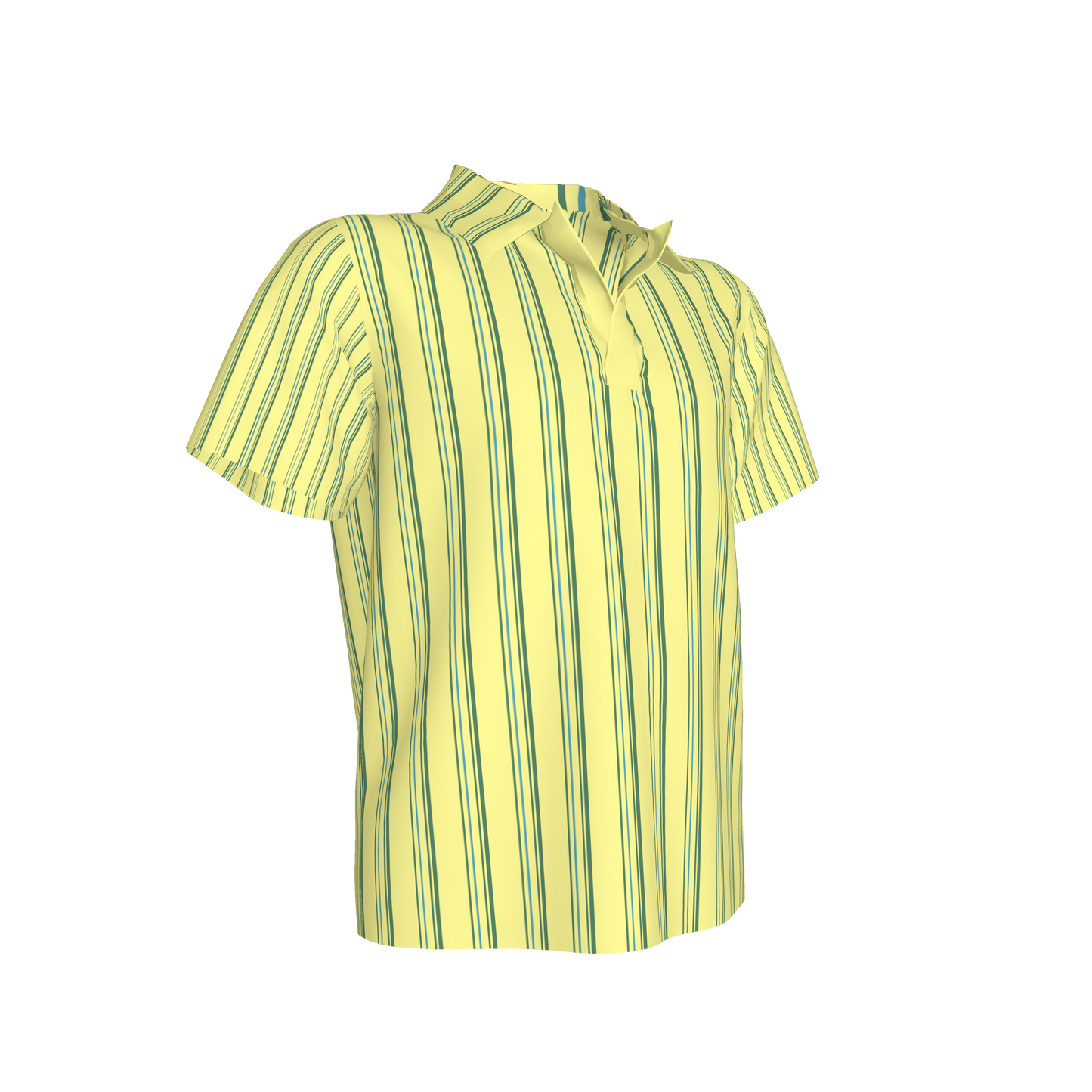 Kid's Polo in Light Yellow & Green in Organic Cotton Pique