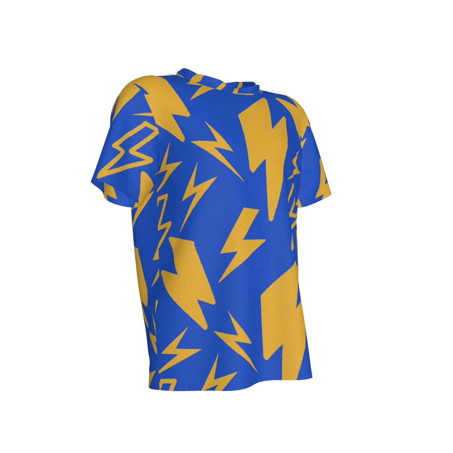Kid's Pocket T-Shirt in Super Thunder Blue in Cotton Spandex Lightweight Jersey