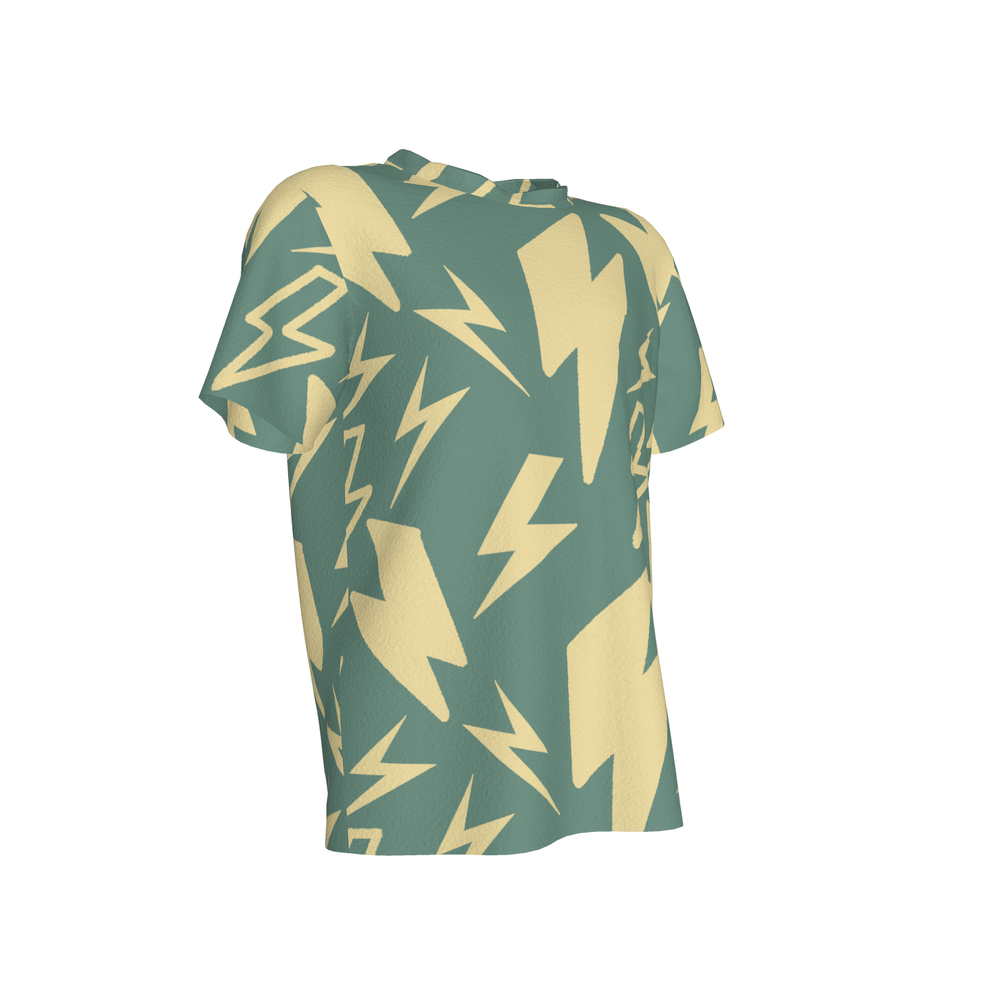 Kid's Pocket T-Shirt in Acqua Super Thunder in Cotton Spandex Lightweight Jersey