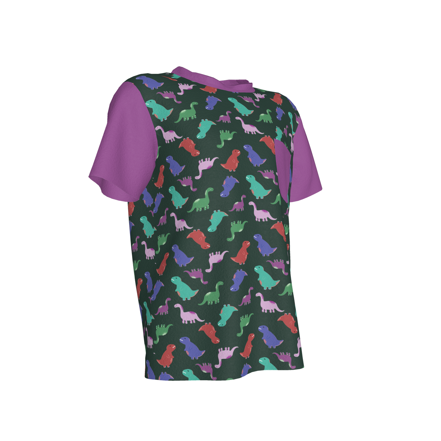 Purple Dino Party Pocket T-Shirt