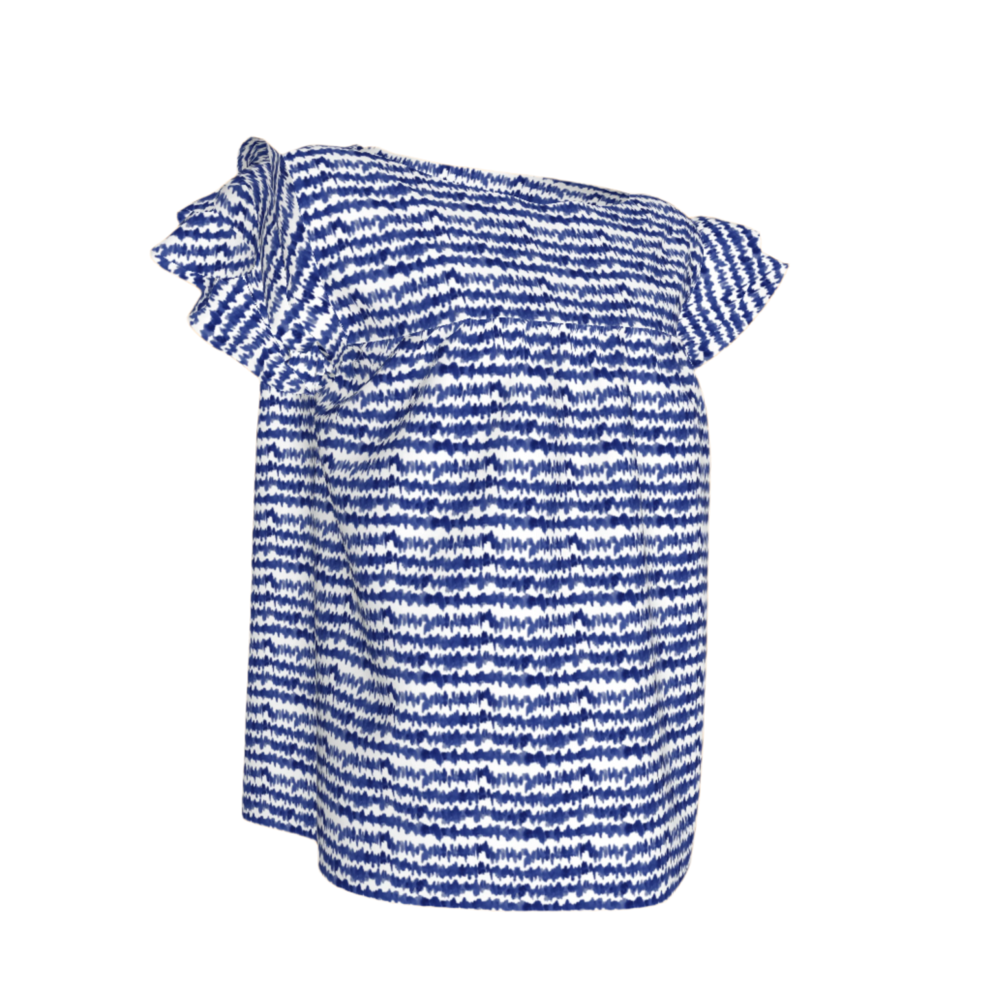 Kid's Ruffled Sleeve Top in Cobalt Sound