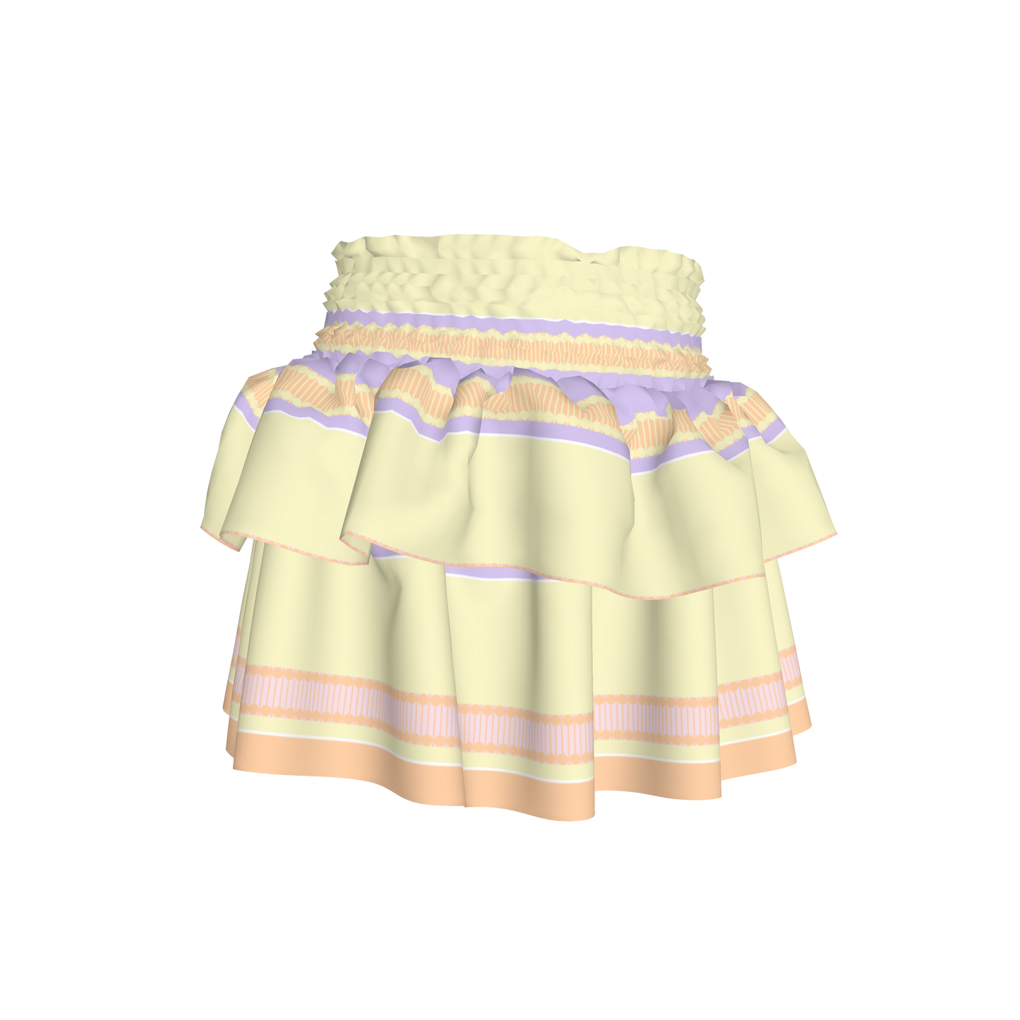 Kid's Smocked Ruffle Skirt in Paquin Pastel