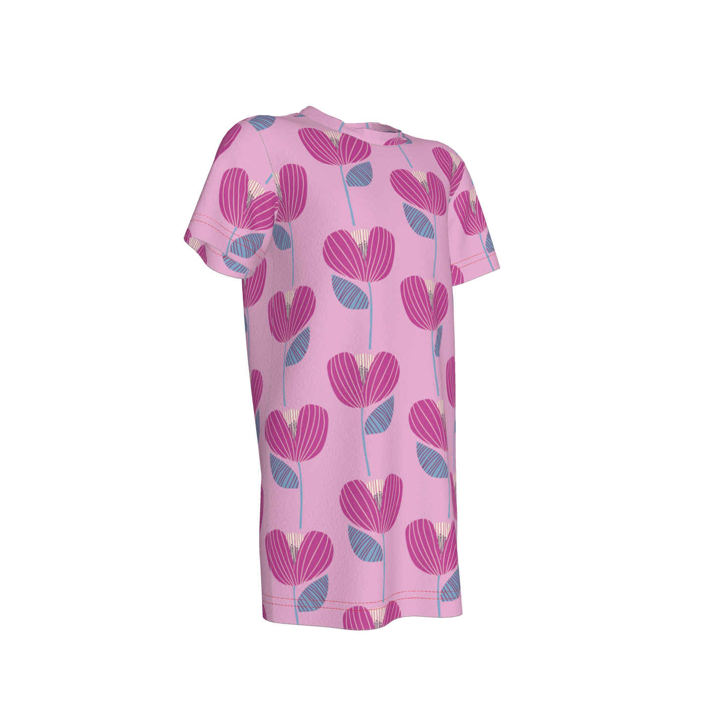 Pink Poppy T-Shirt Dress