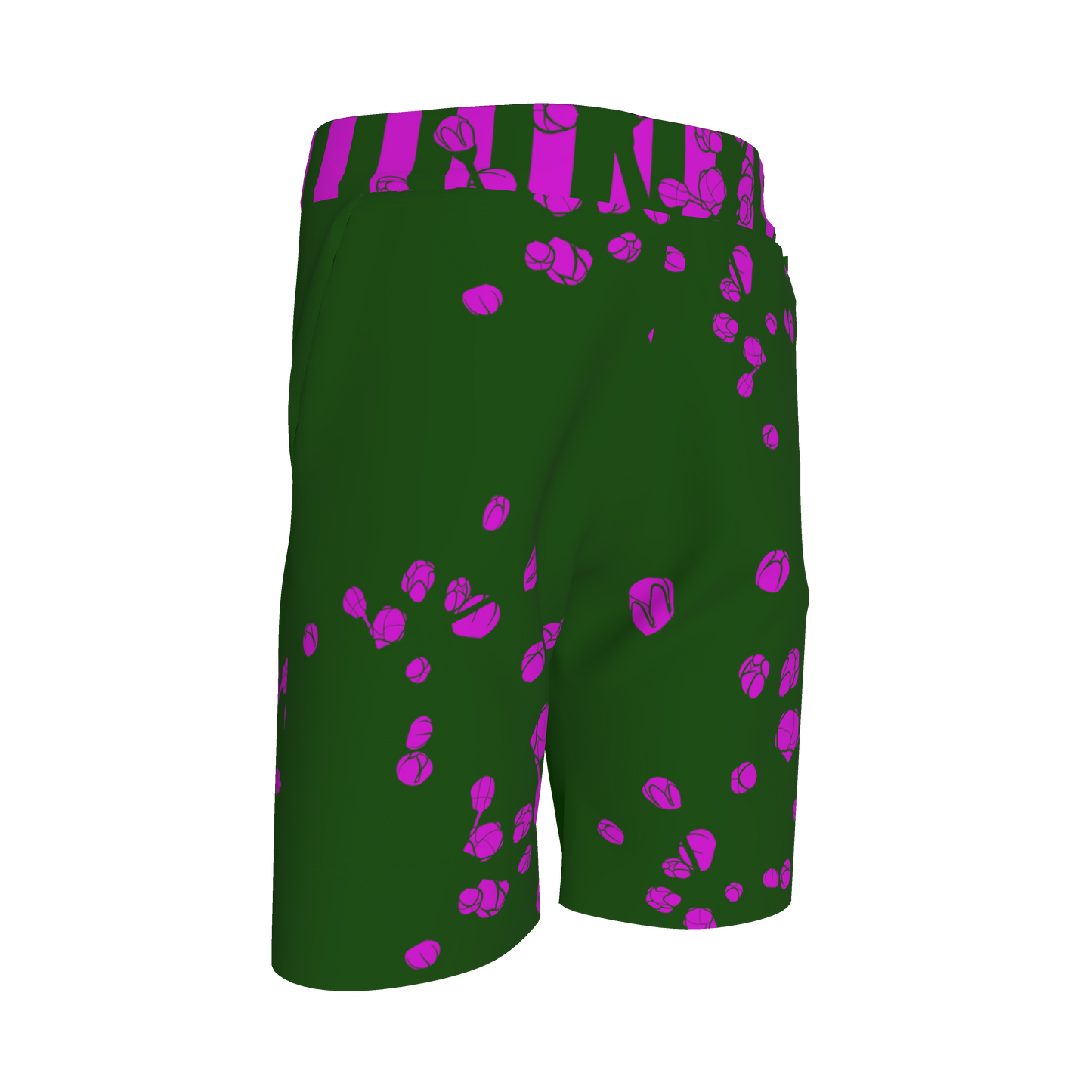 Purple & Green Floral Shorts