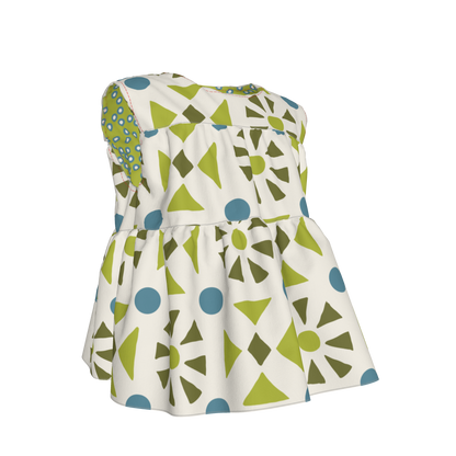 Green Sleeveless Ruffle Top