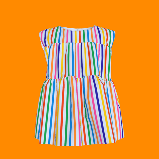 Happy Stripes Ruffled Top