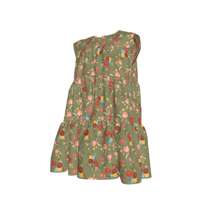 Floral Ruffle Dresses With Lining | Set of 2