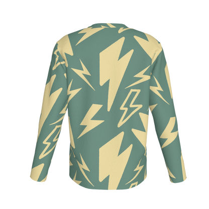 Kid's Long Sleeve T-Shirt in Acqua Super Thunder in Cotton Spandex Lightweight Jersey