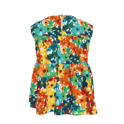 Kid's Sleeveless Ruffle Top Fleur de Esti