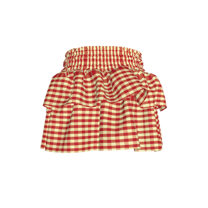Yellow & Red Gingham Skirt